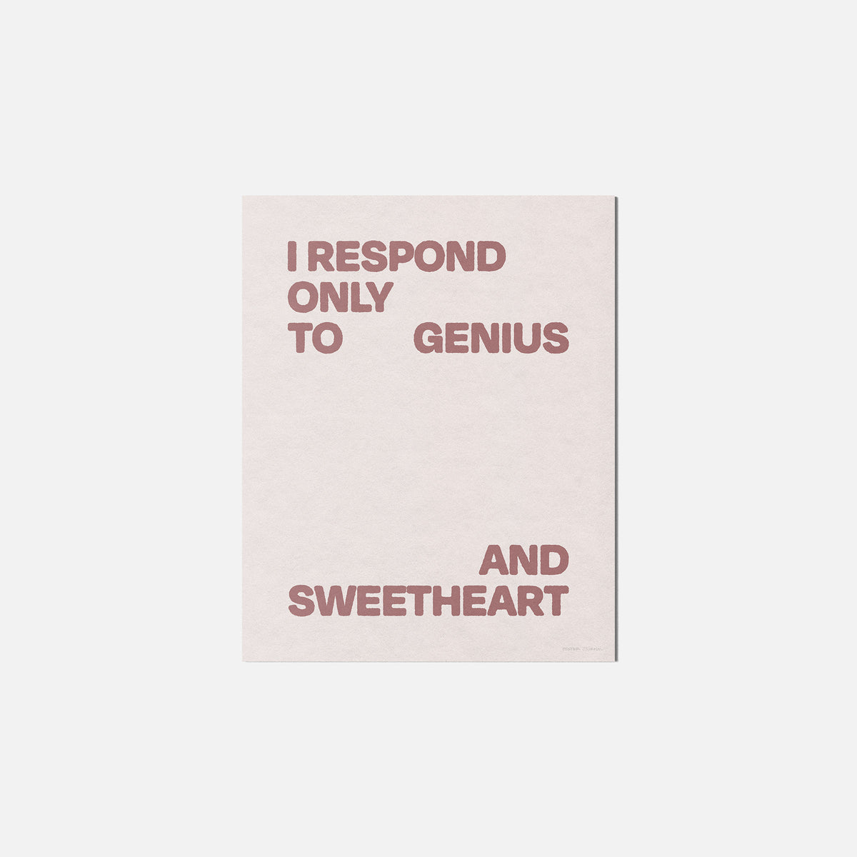 SWEETHEART PRINT