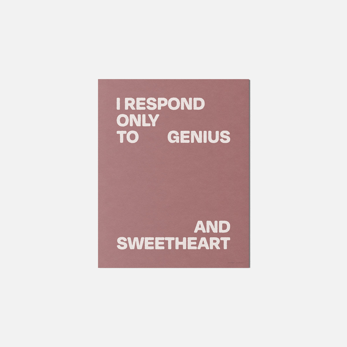 SWEETHEART PRINT