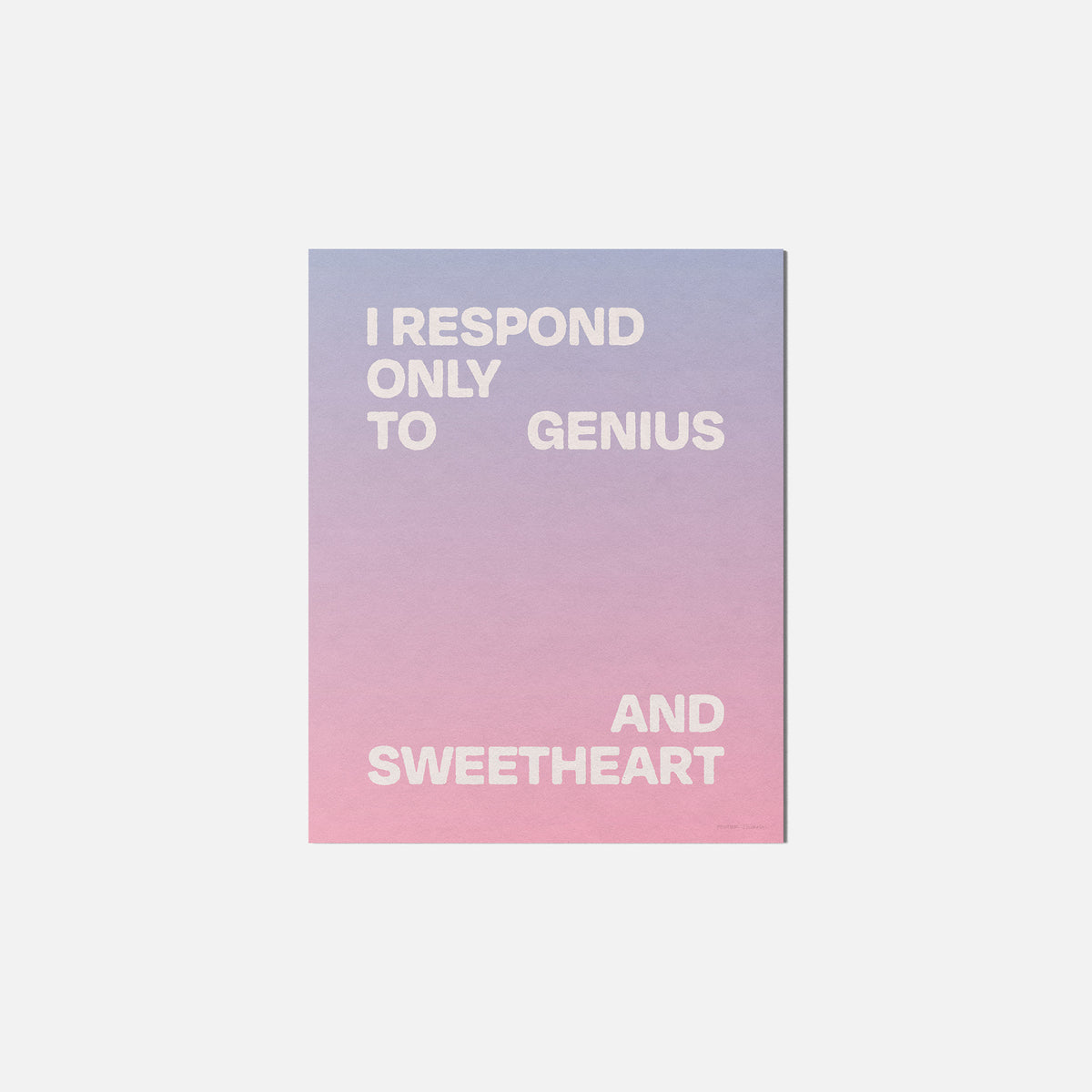 SWEETHEART PRINT