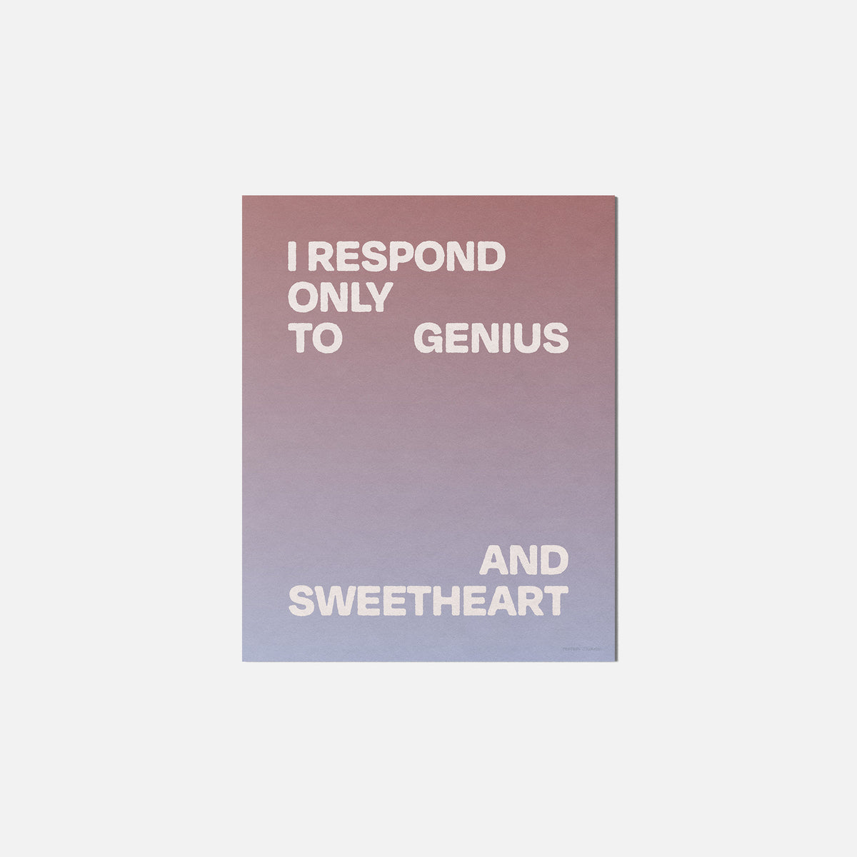 SWEETHEART PRINT