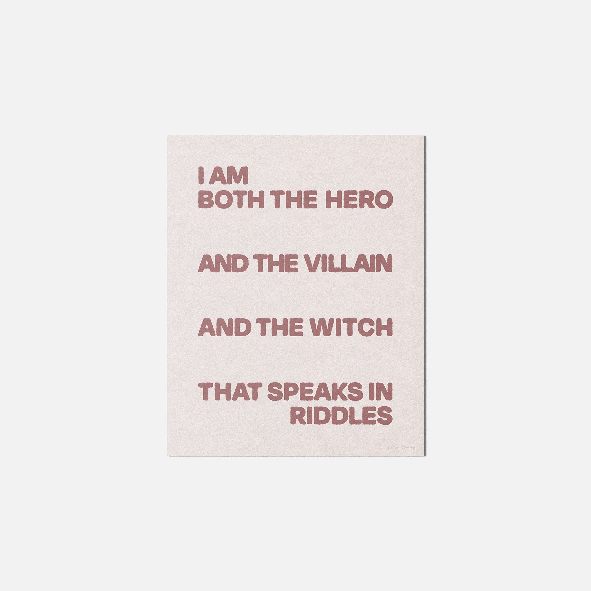 VILLAIN PRINT