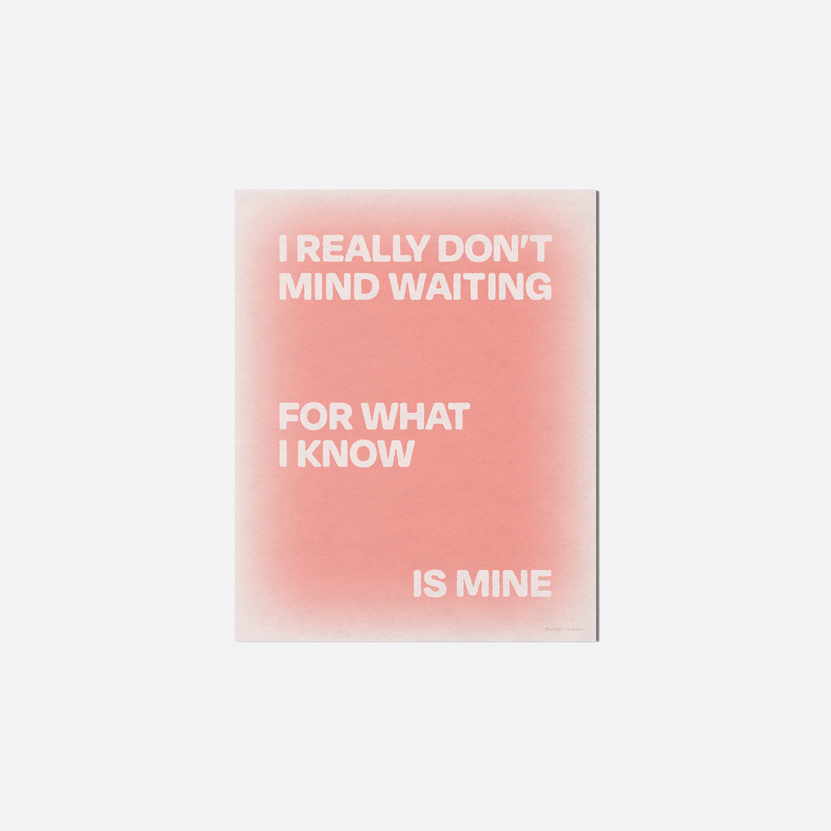 WAITING PRINT