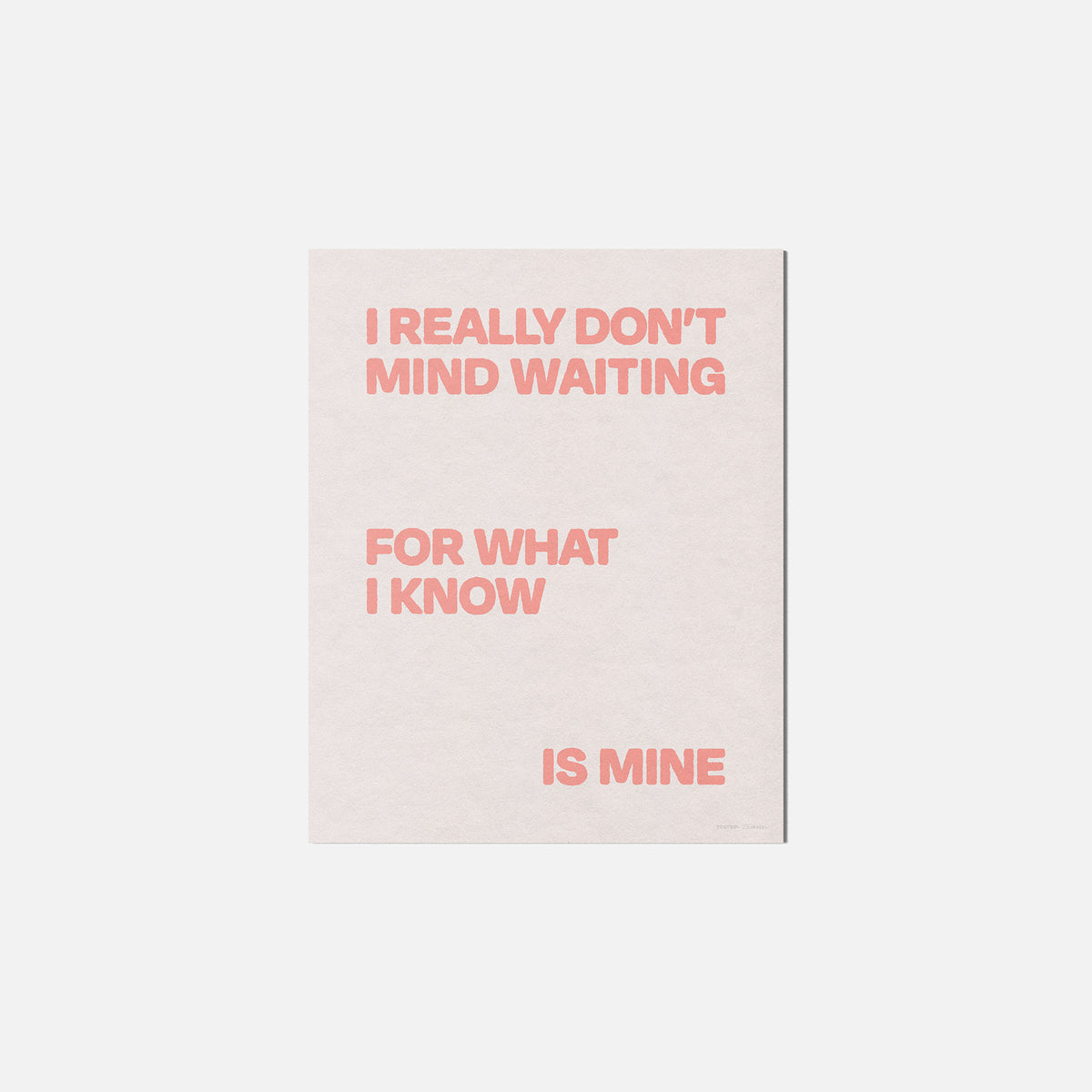 WAITING PRINT