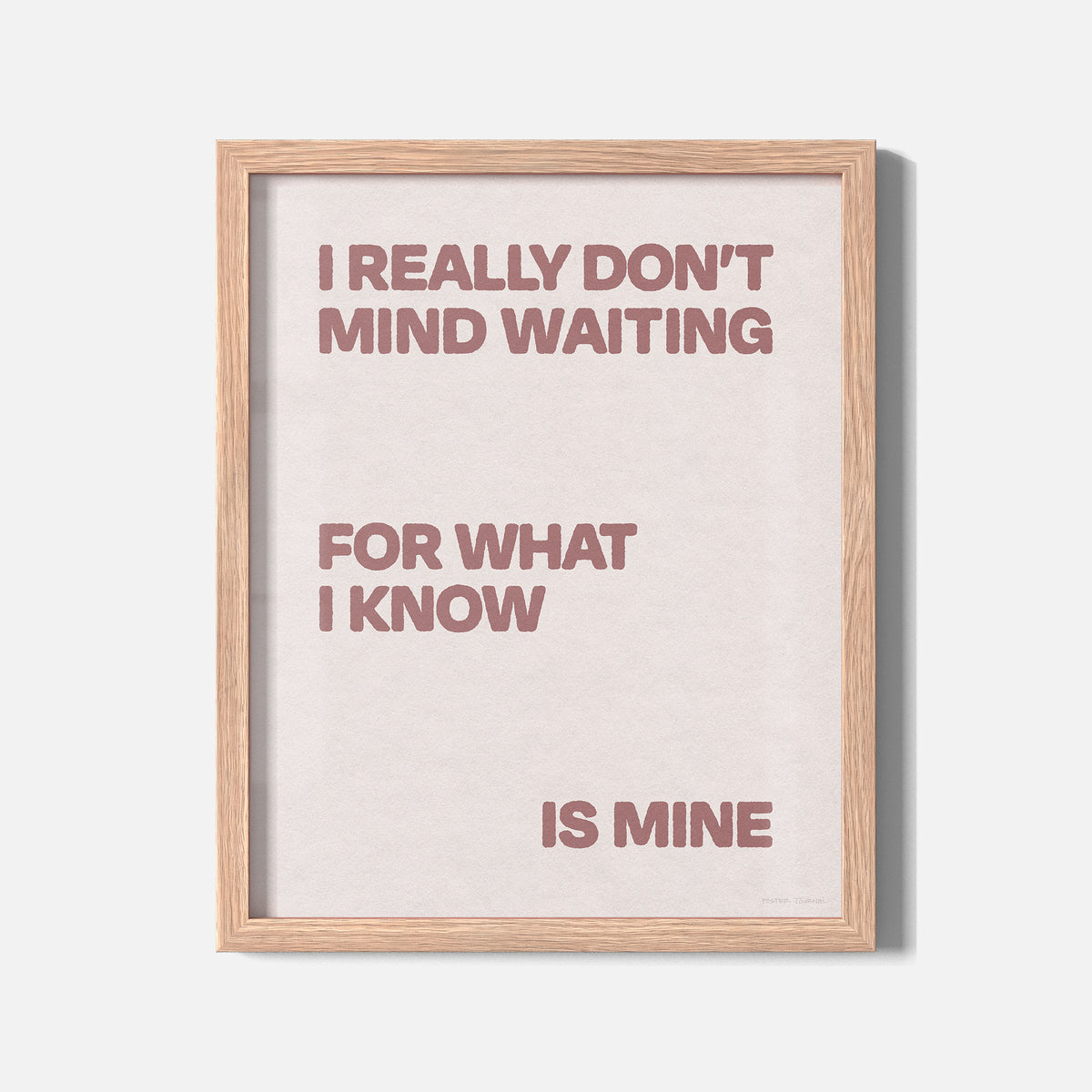 WAITING PRINT