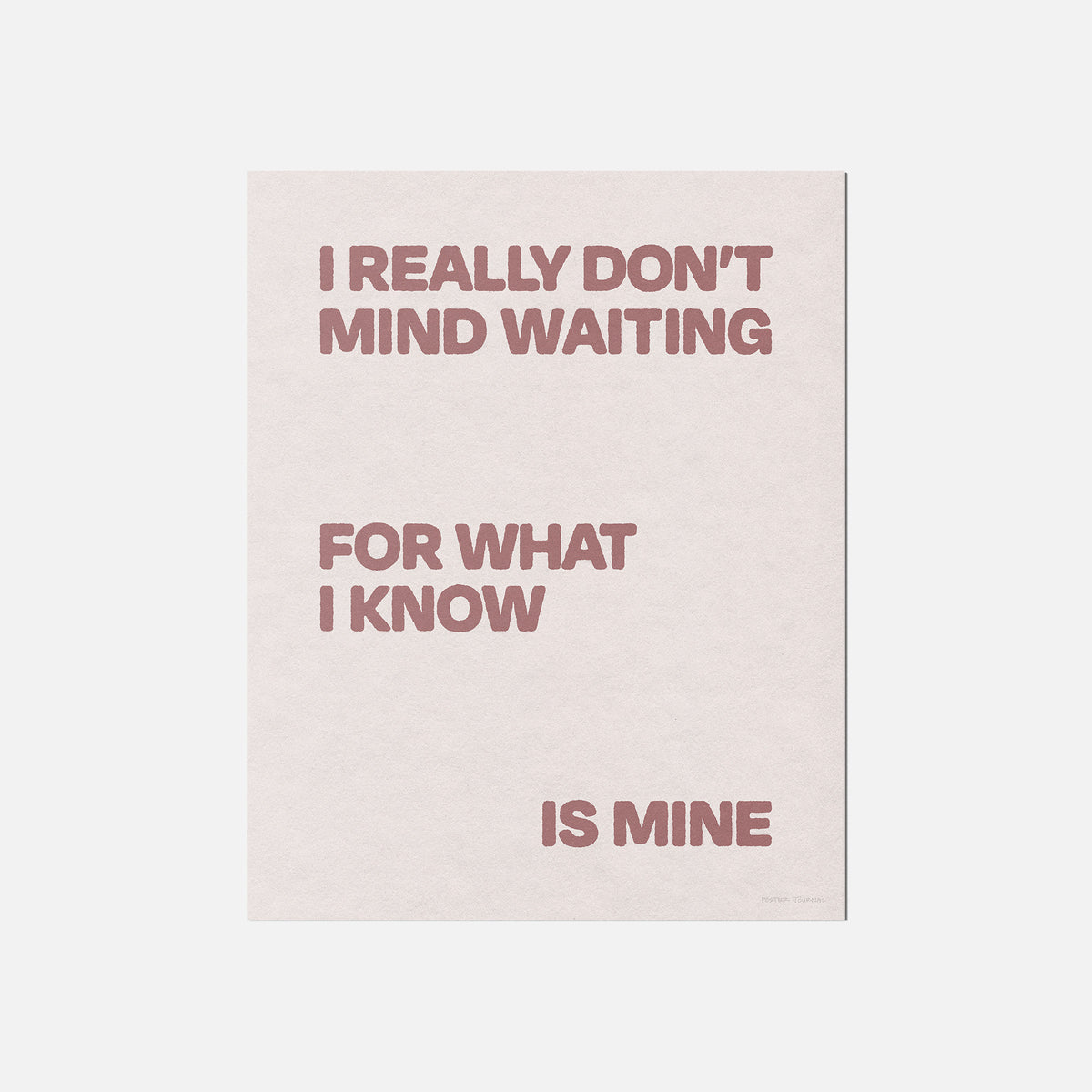 WAITING PRINT