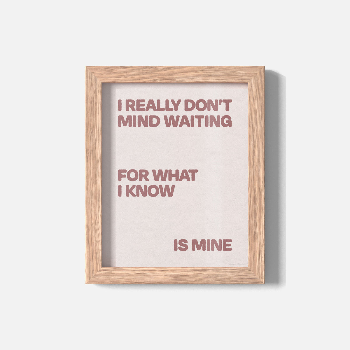 WAITING PRINT