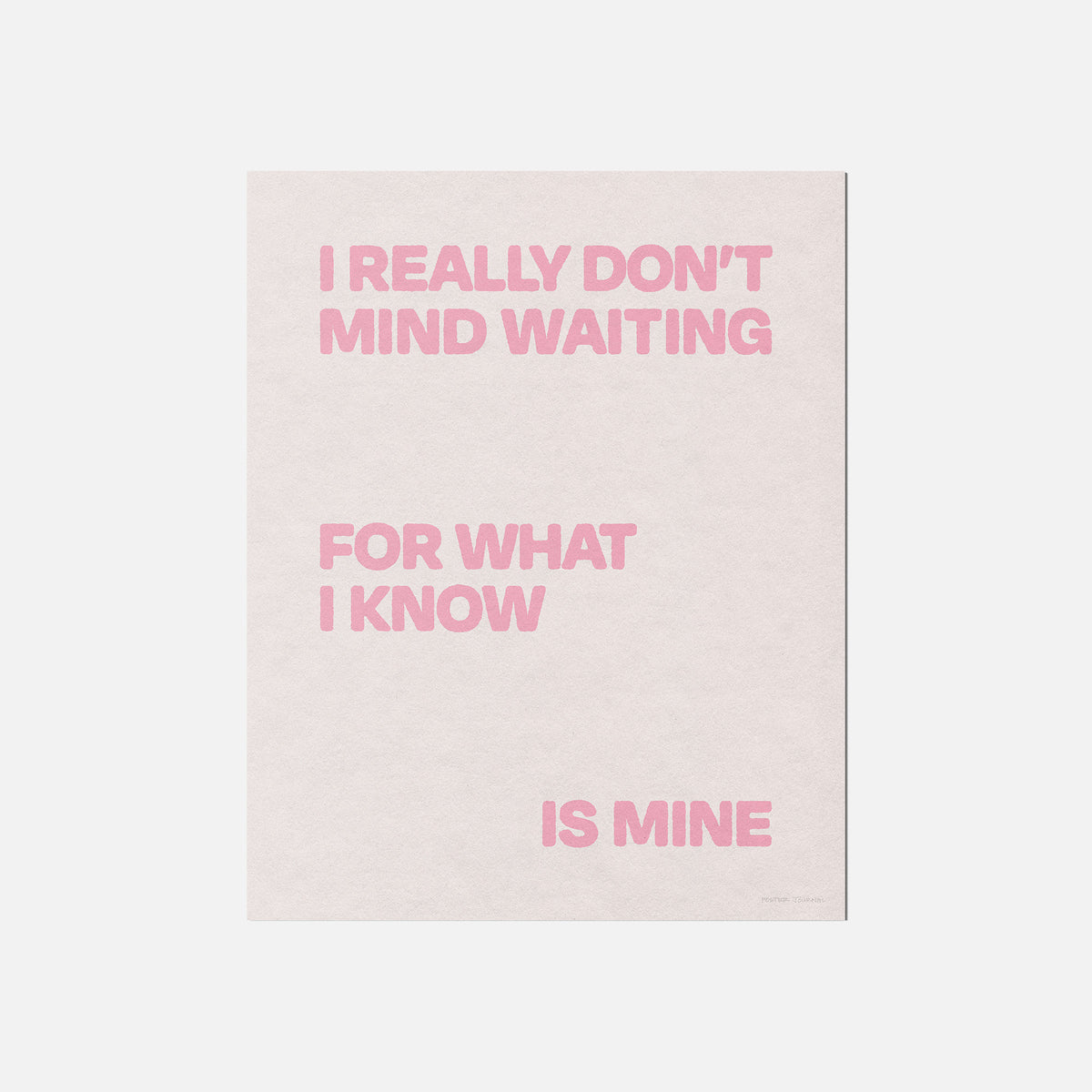 WAITING PRINT