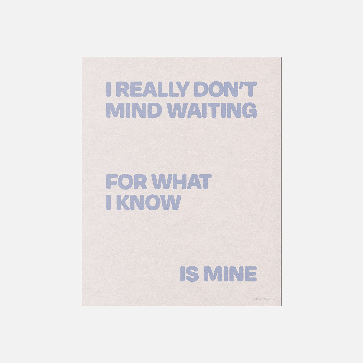 WAITING PRINT