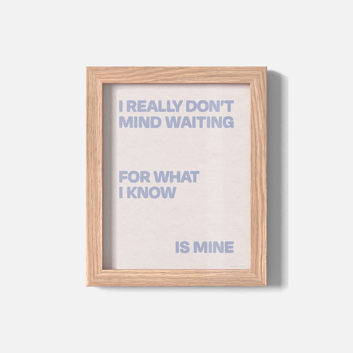 WAITING PRINT
