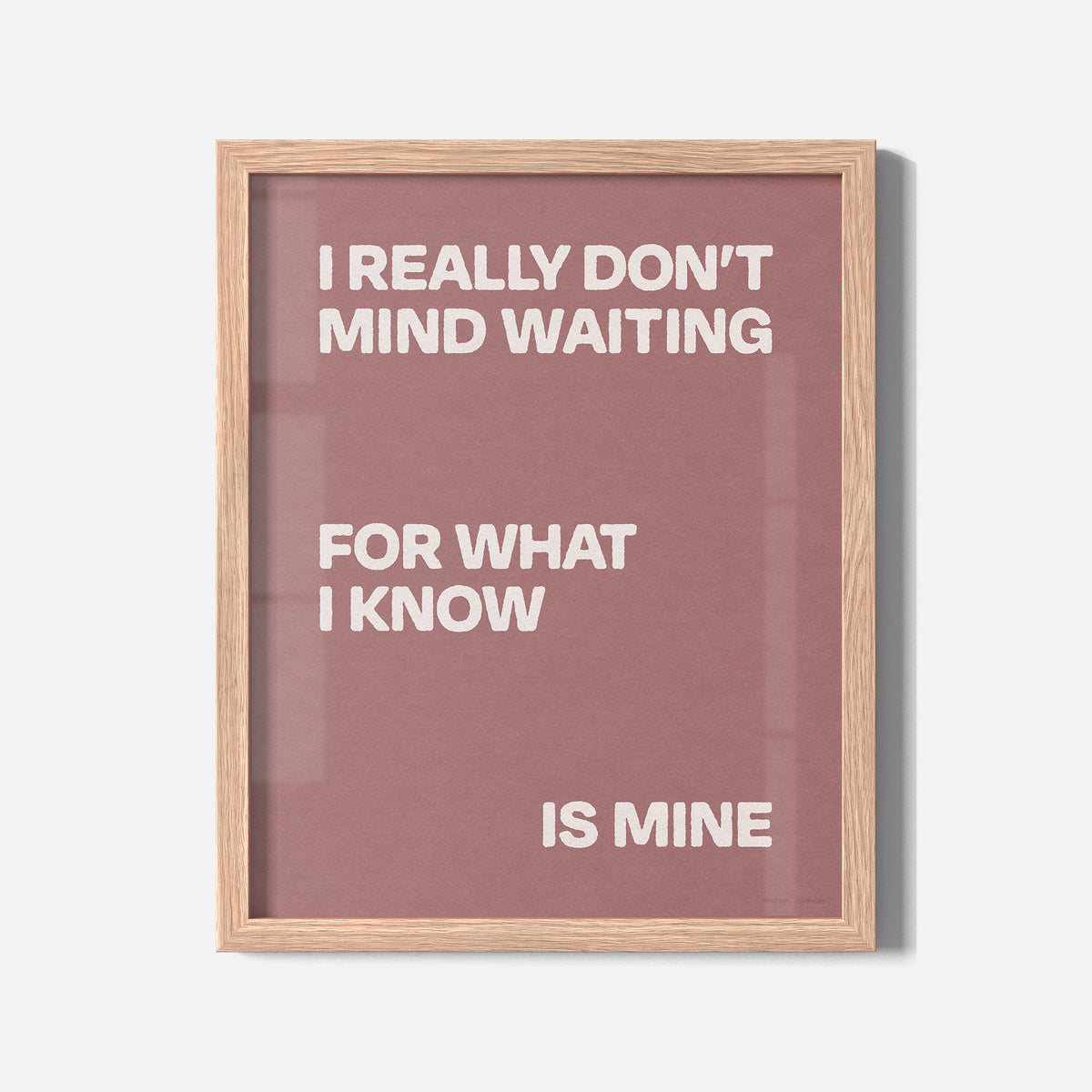 WAITING PRINT