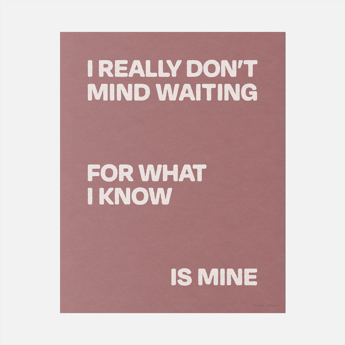 WAITING PRINT