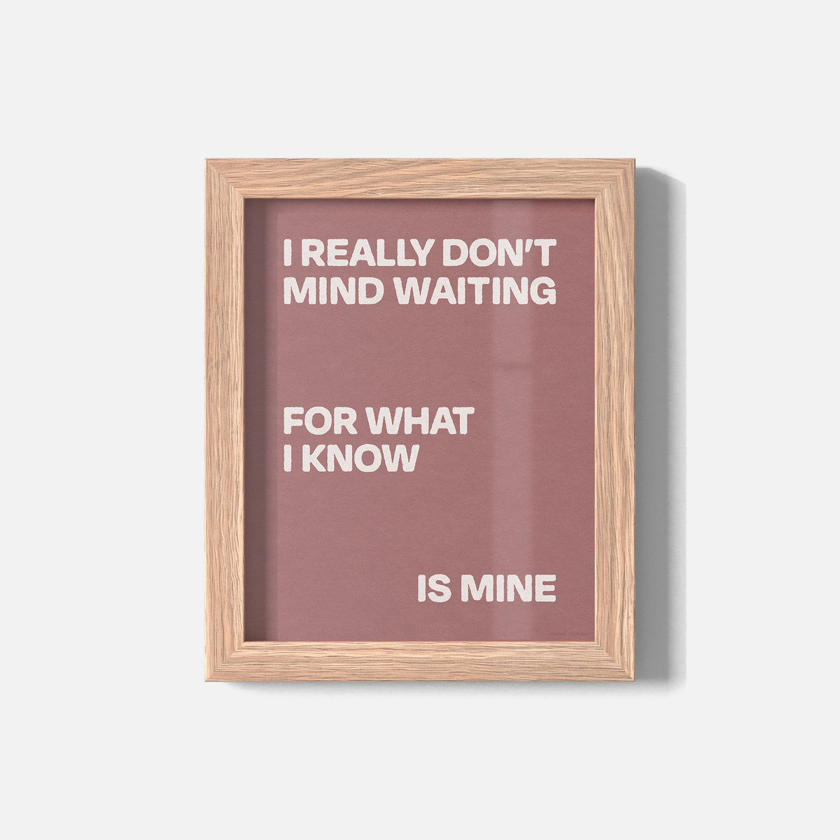 WAITING PRINT