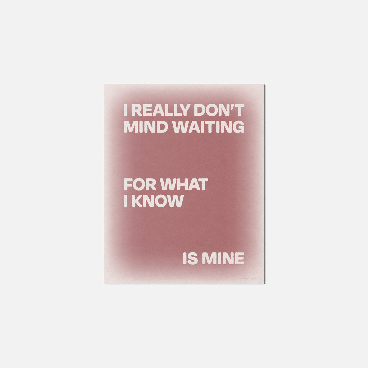 WAITING PRINT