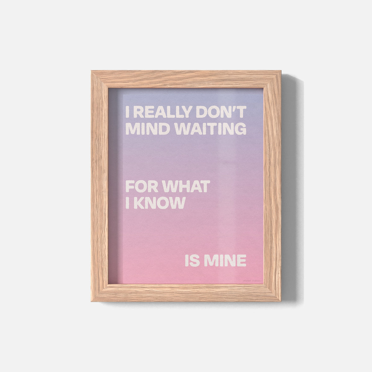WAITING PRINT