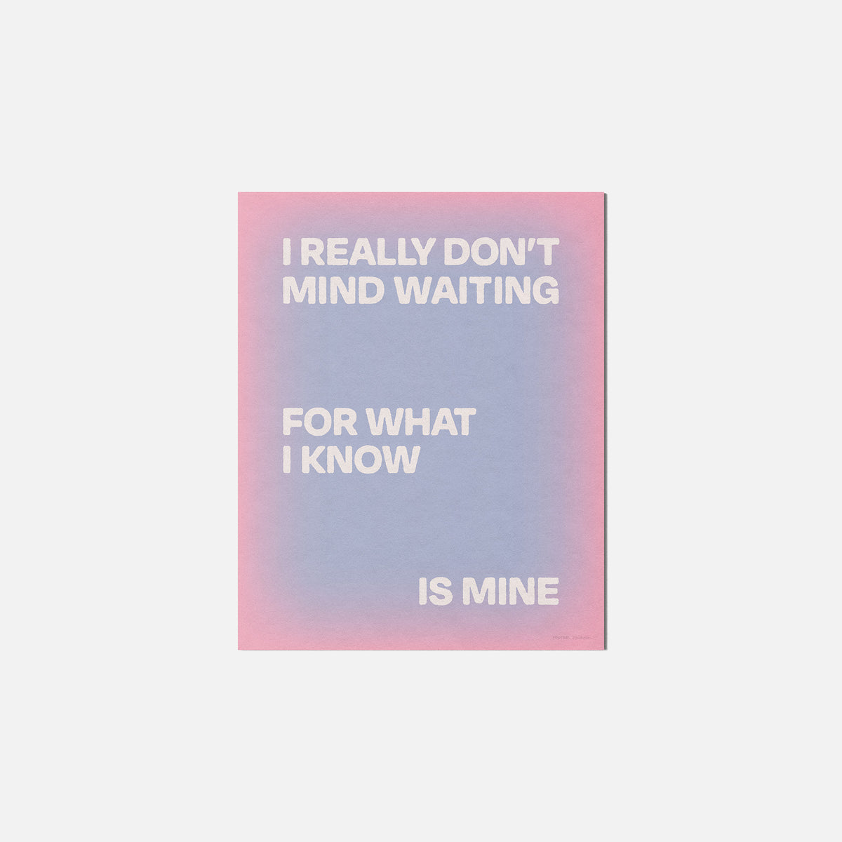 WAITING PRINT