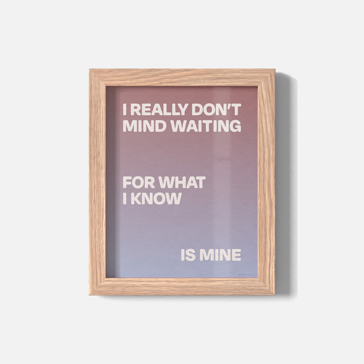 WAITING PRINT