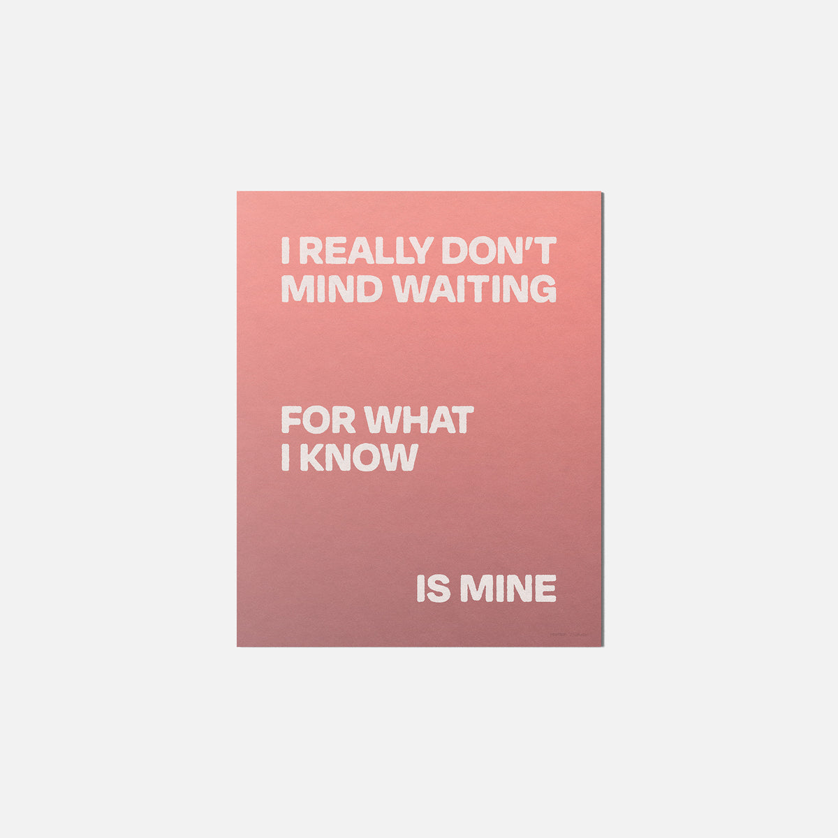 WAITING PRINT