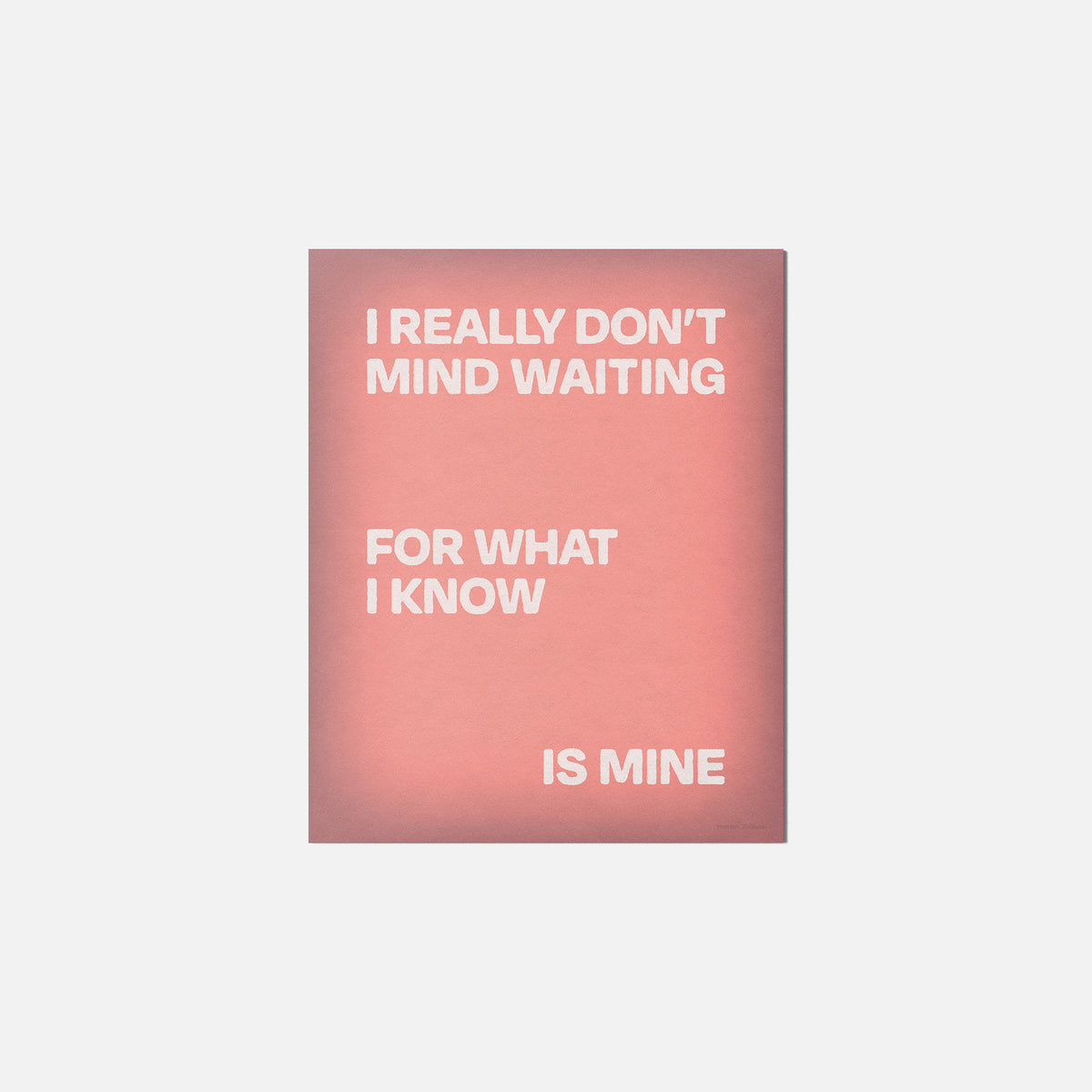 WAITING PRINT