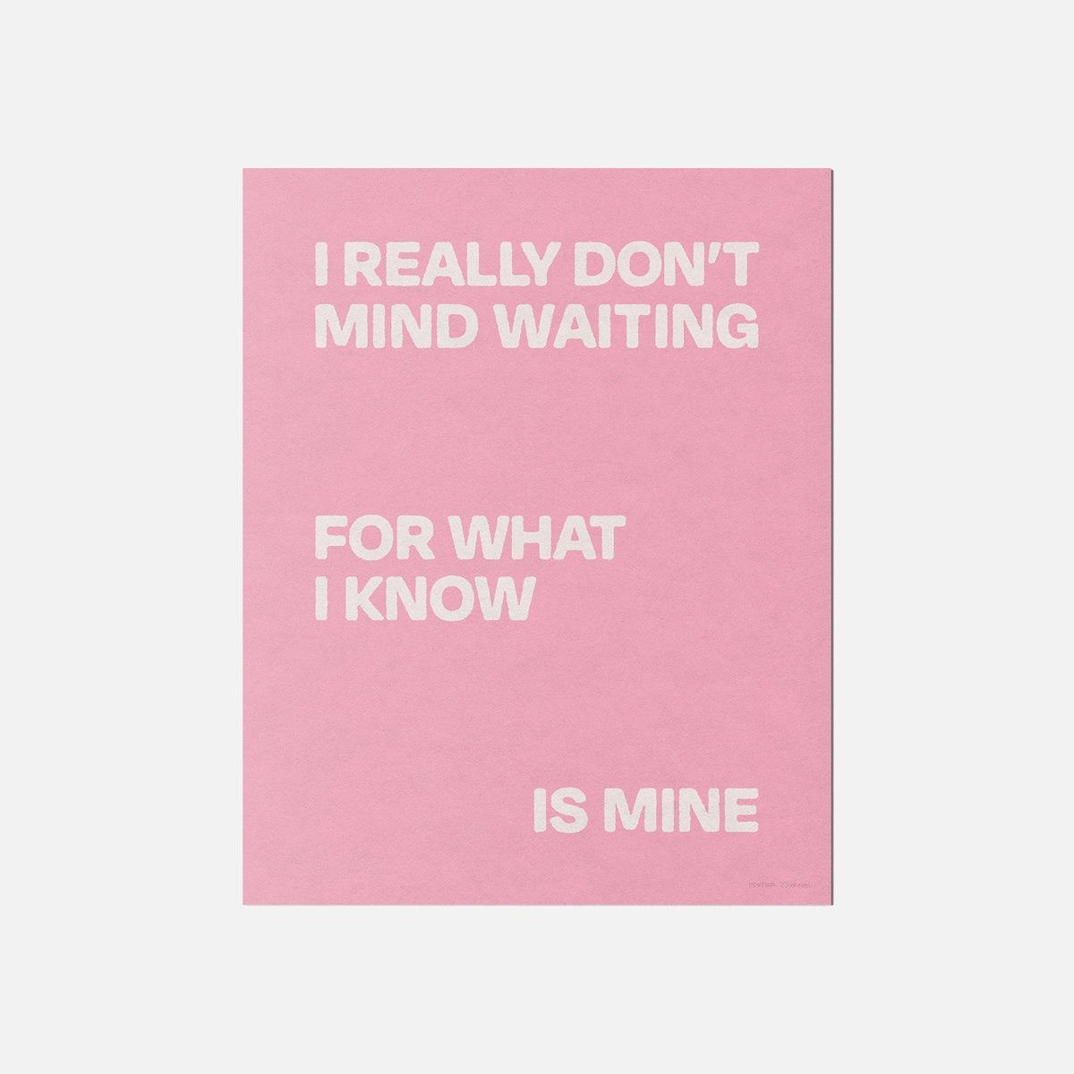 WAITING PRINT
