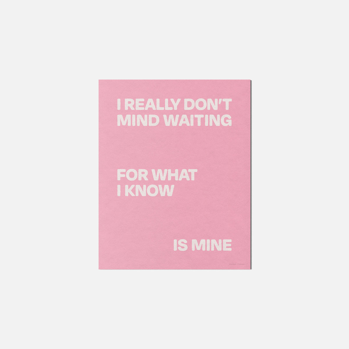 WAITING PRINT
