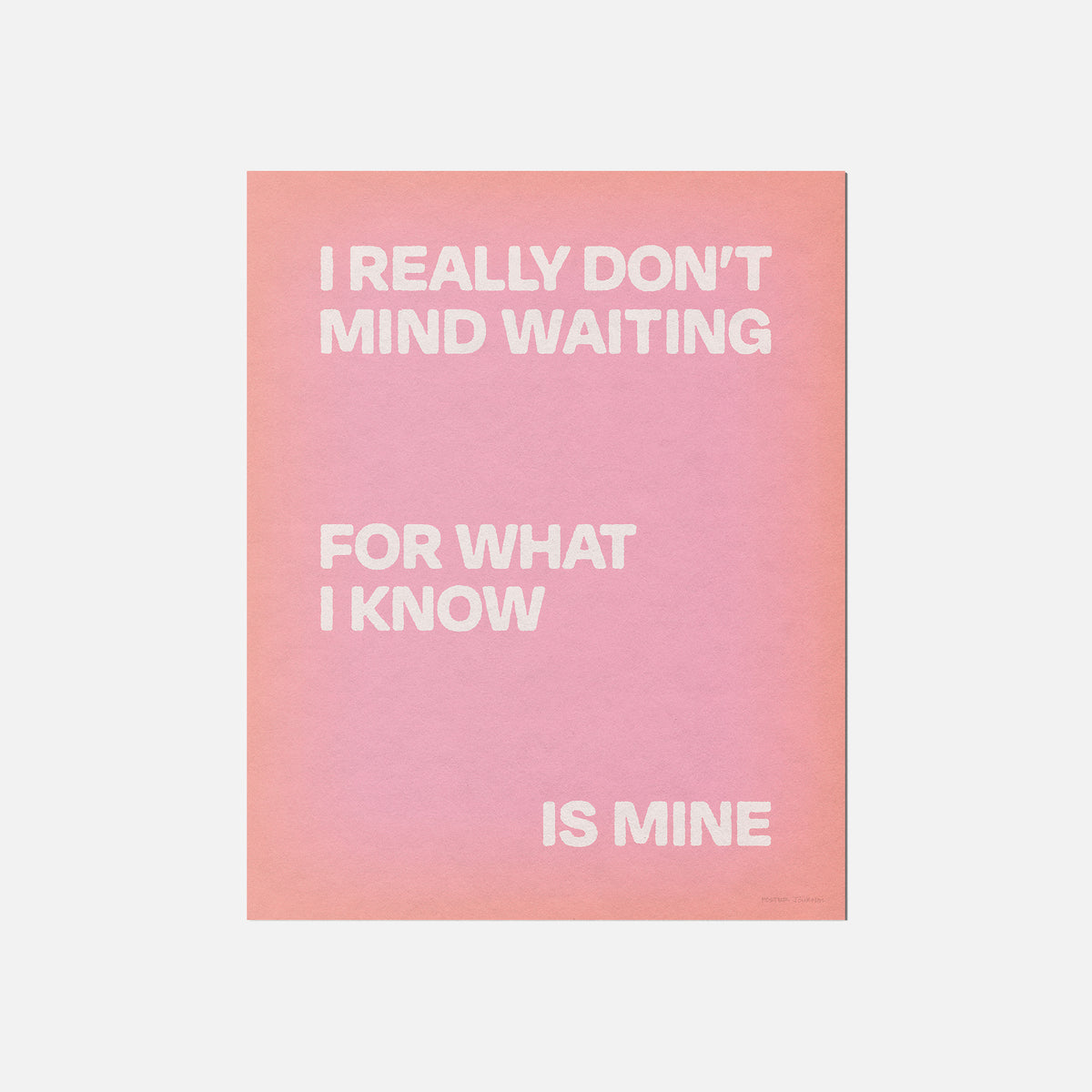 WAITING PRINT