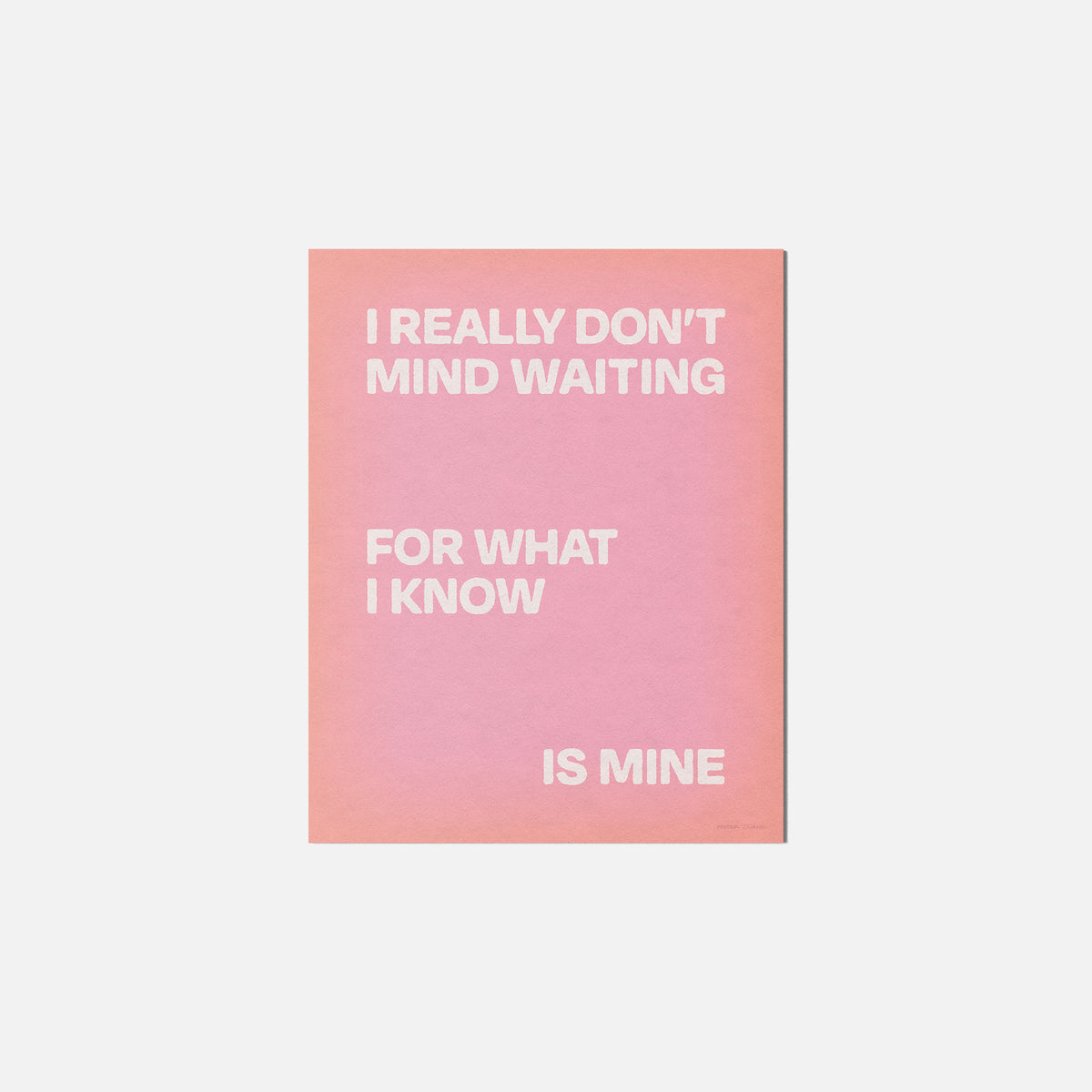 WAITING PRINT