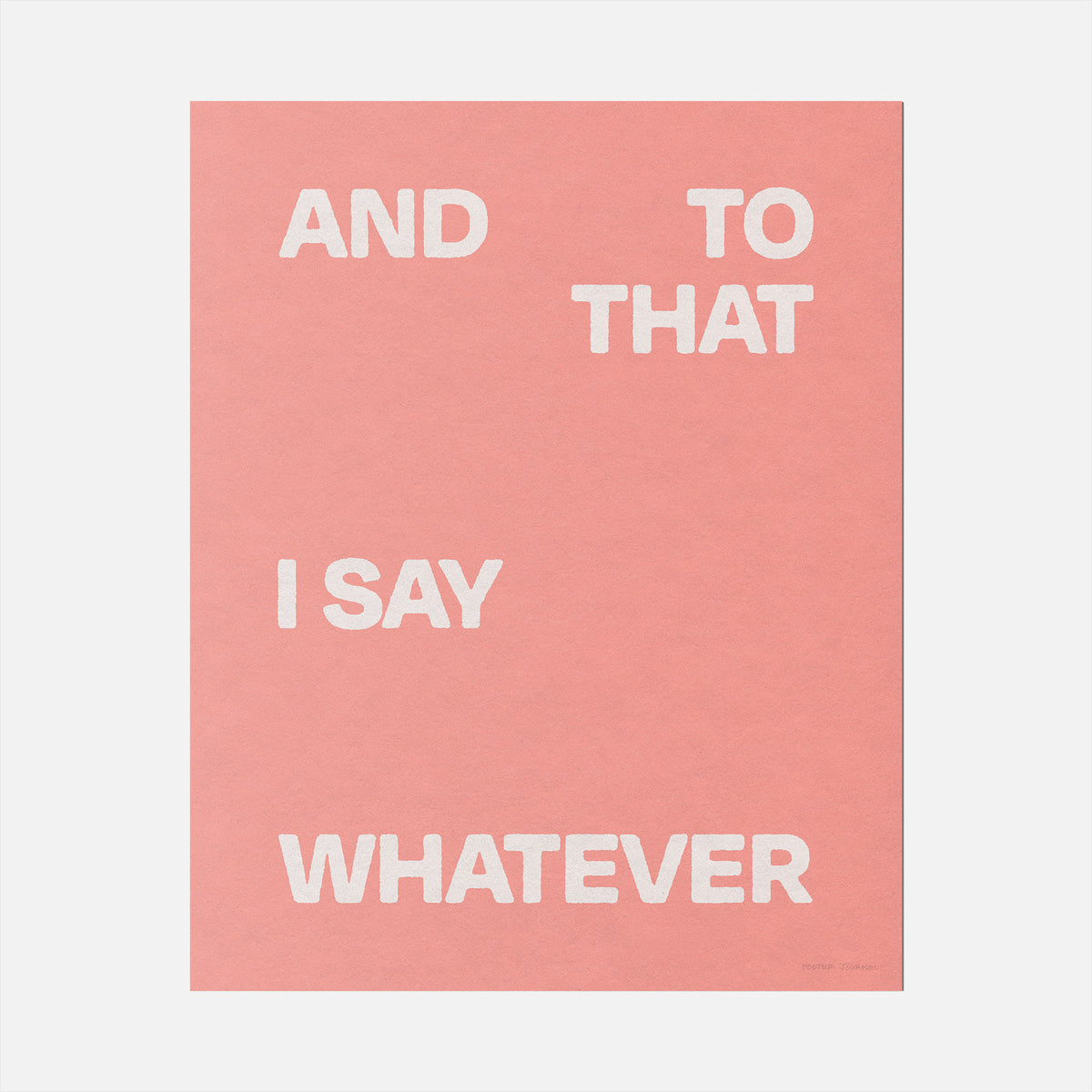 WHATEVER PRINT