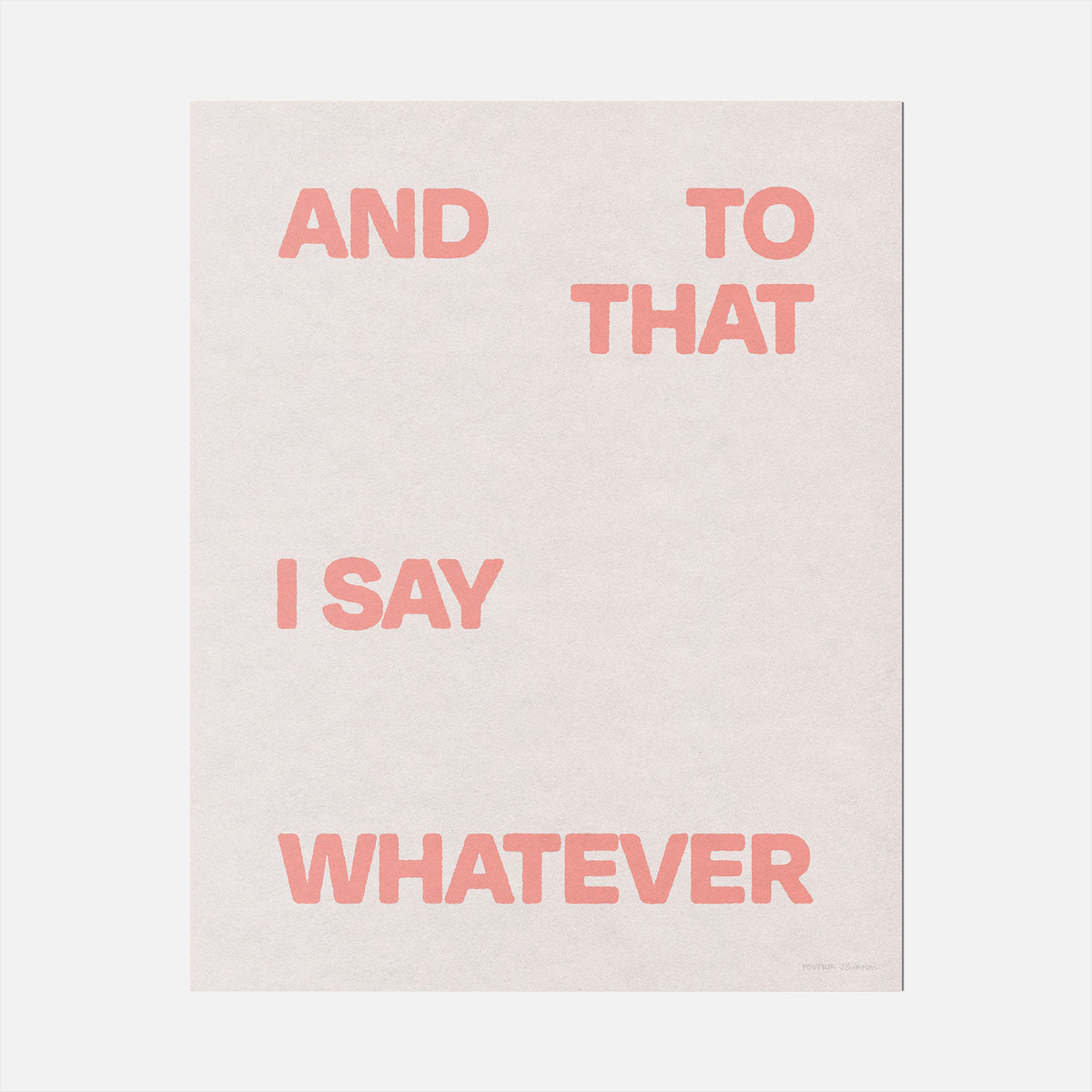WHATEVER PRINT