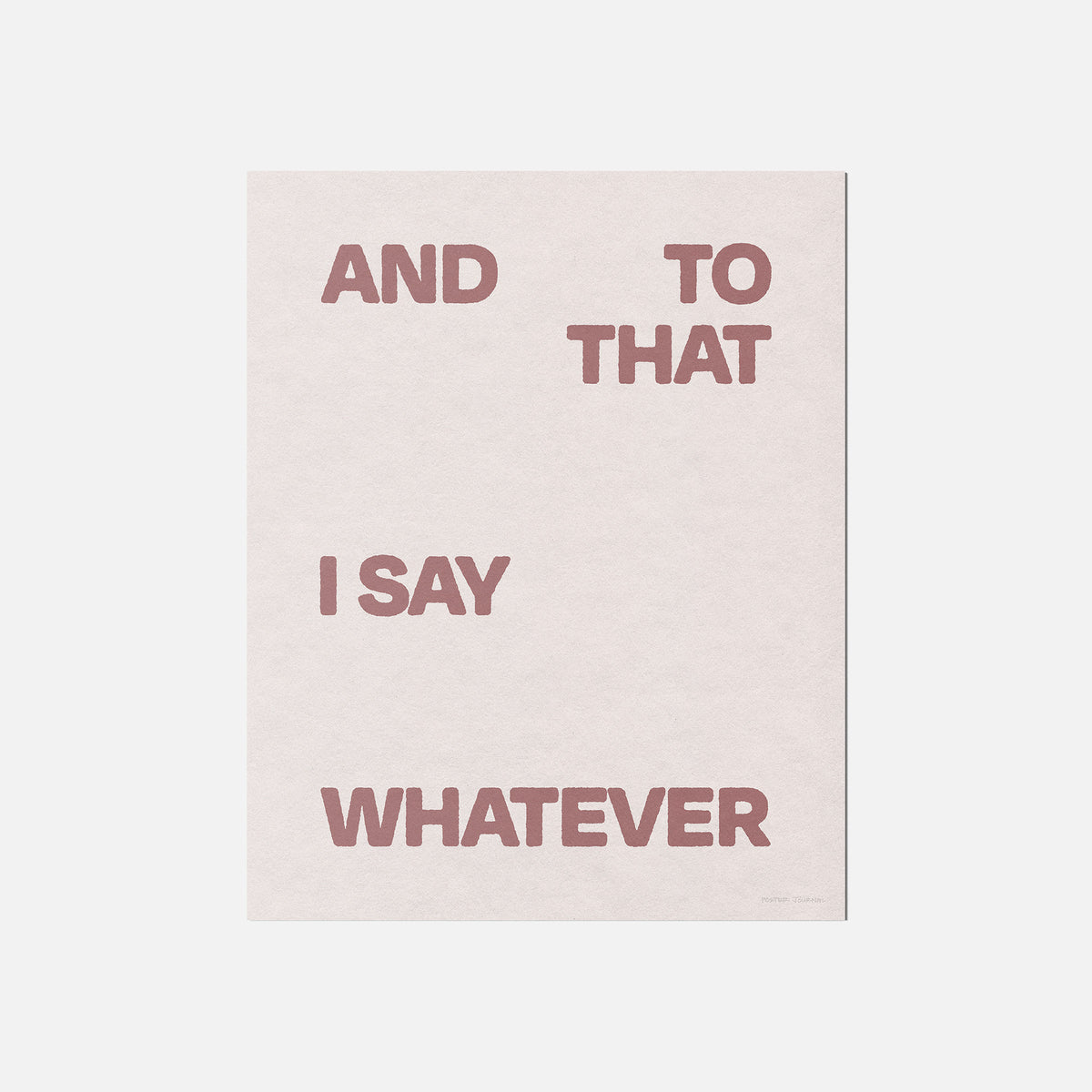 WHATEVER PRINT