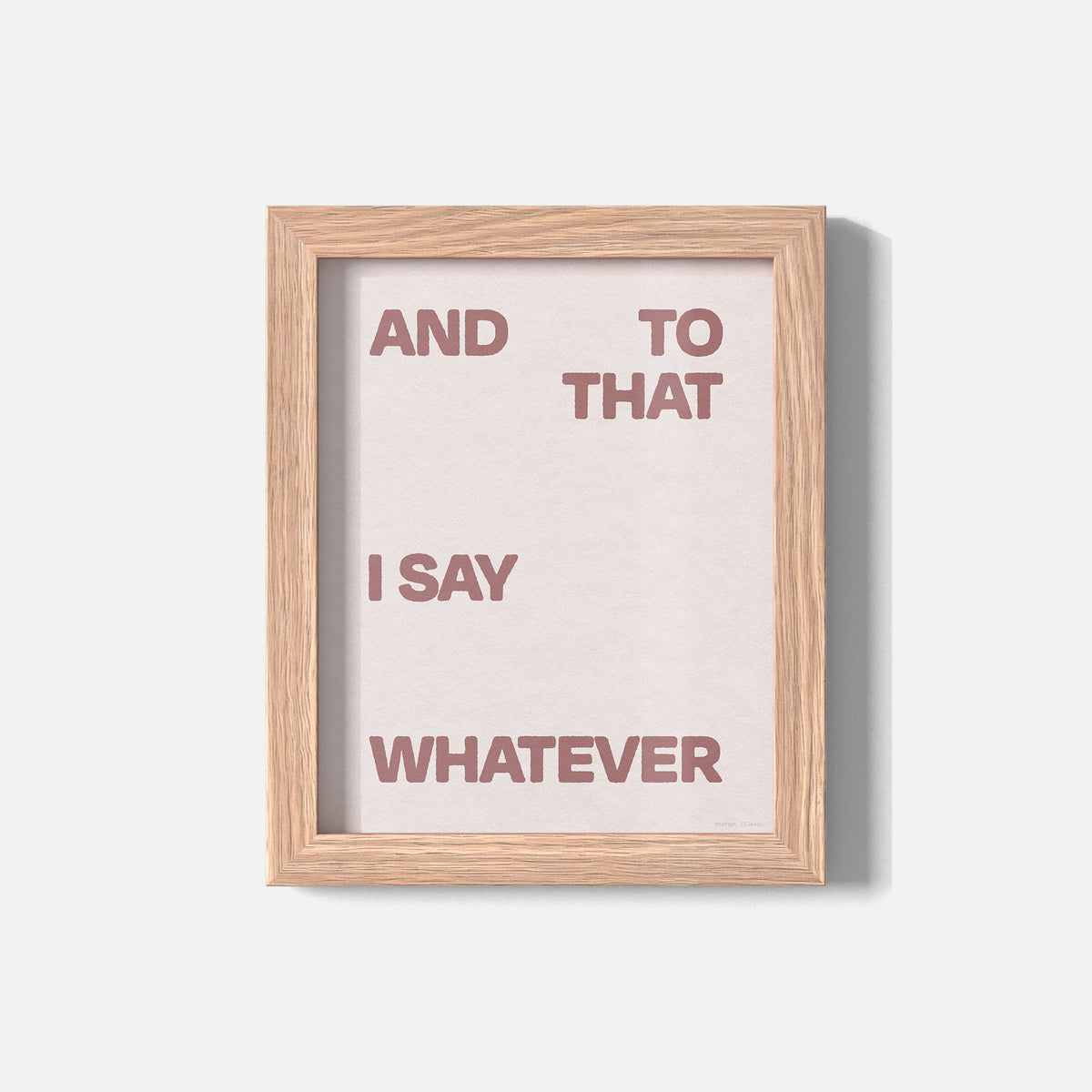 WHATEVER PRINT