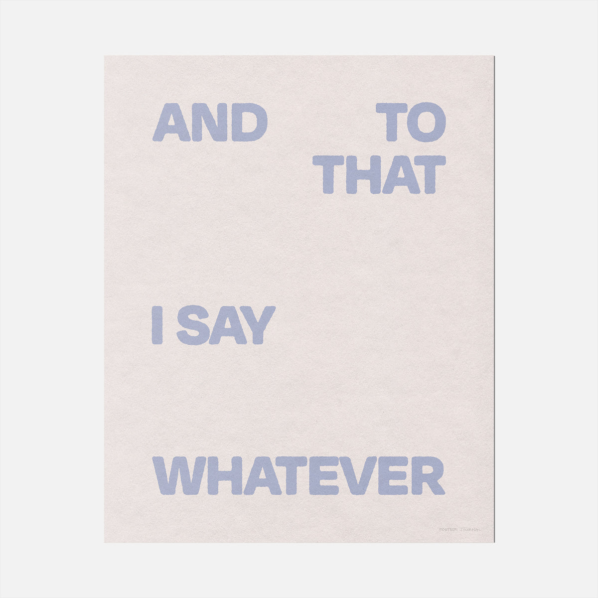 WHATEVER PRINT