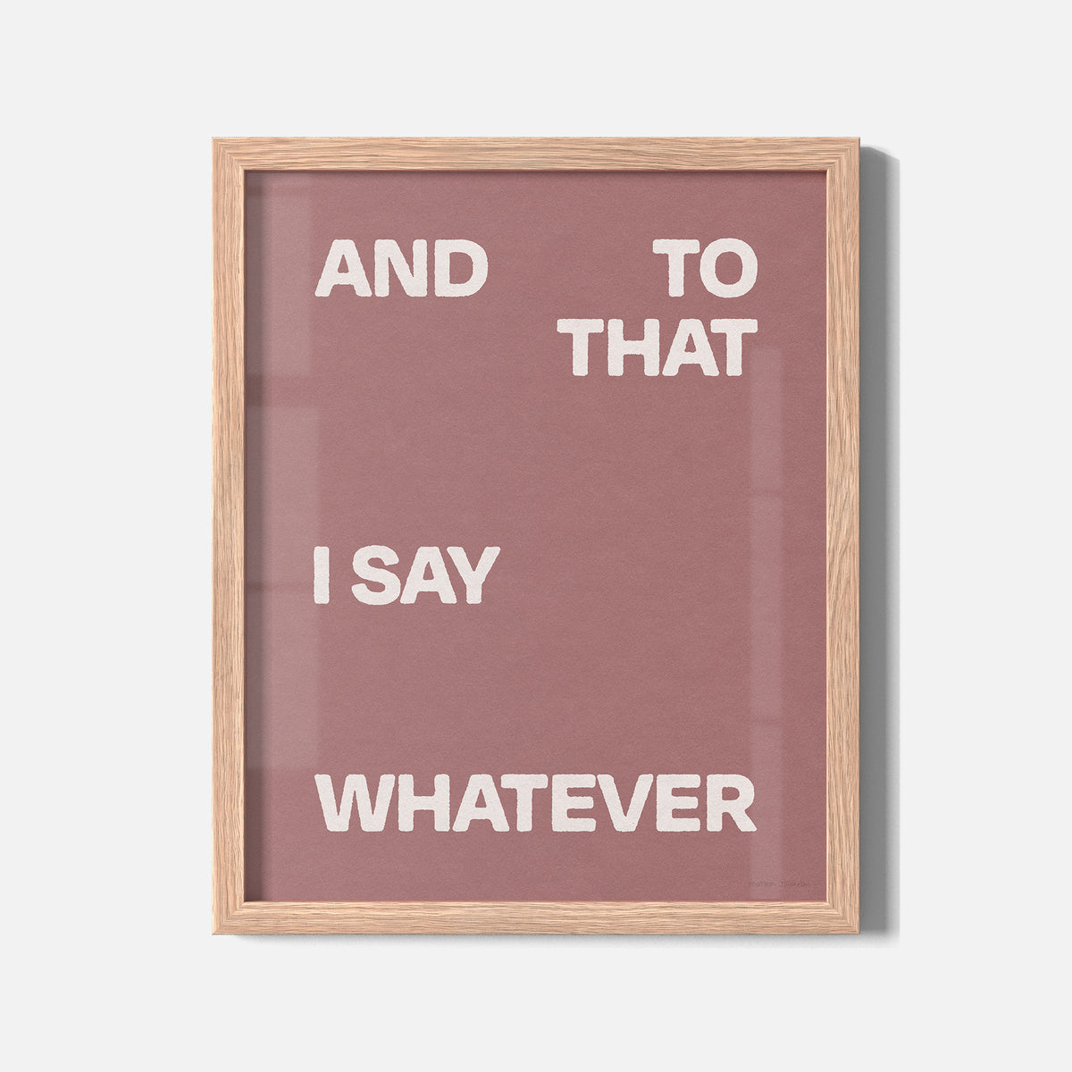 WHATEVER PRINT