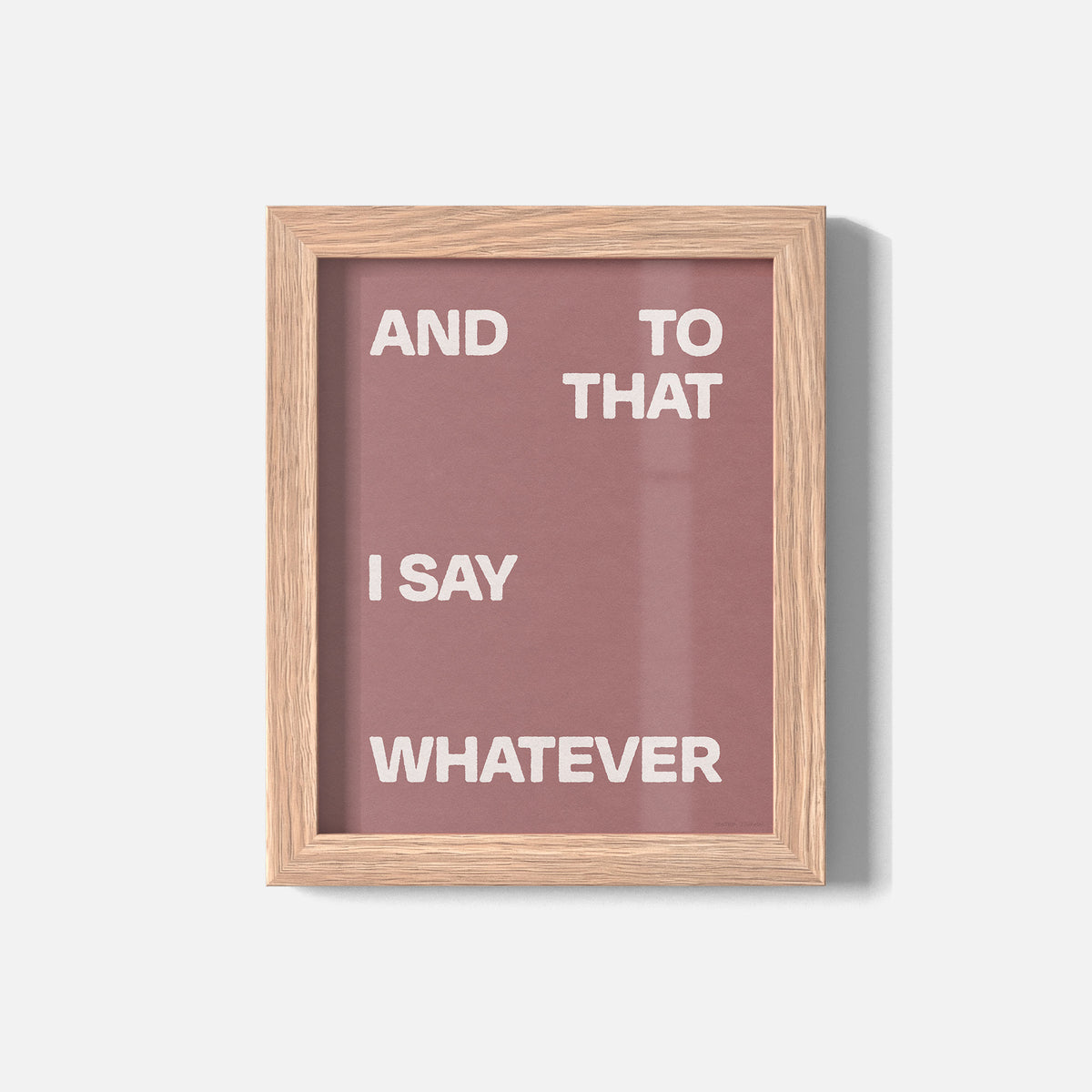WHATEVER PRINT