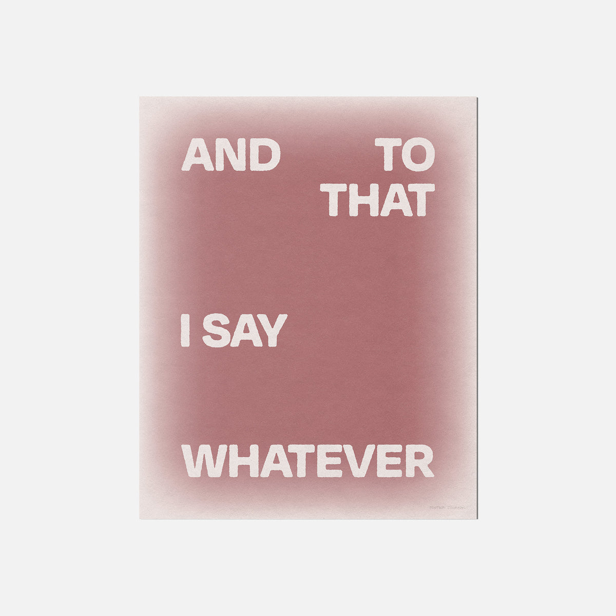 WHATEVER PRINT