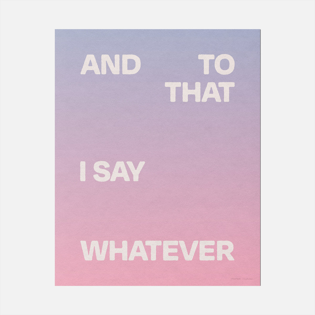 WHATEVER PRINT