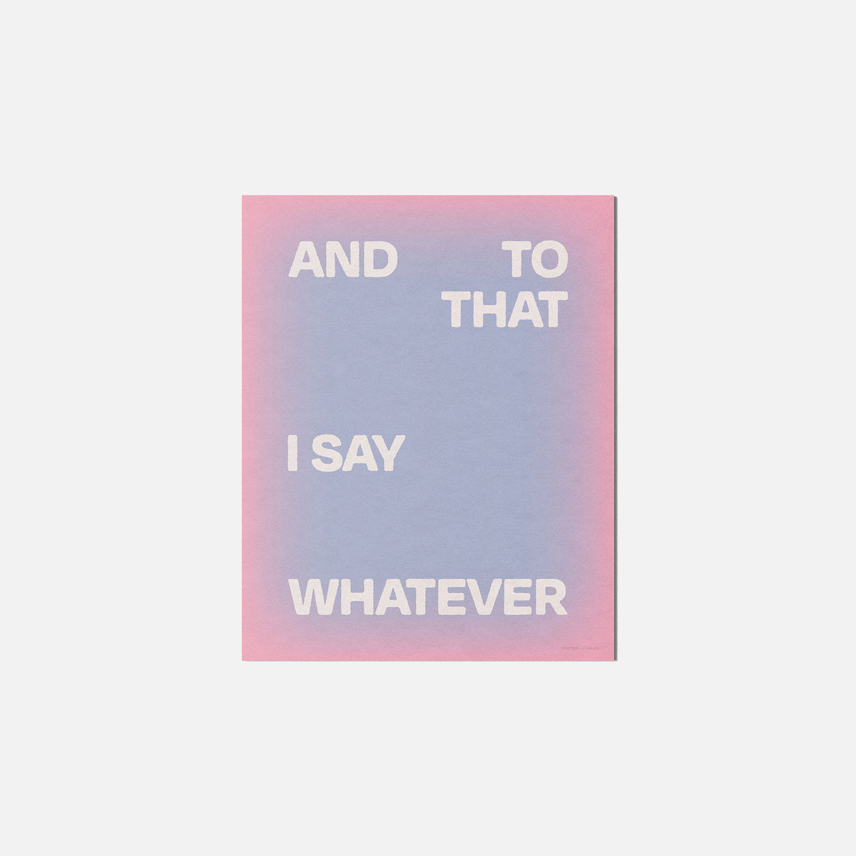 WHATEVER PRINT