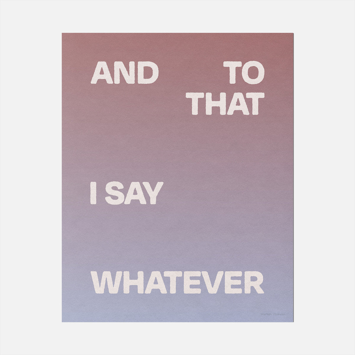 WHATEVER PRINT