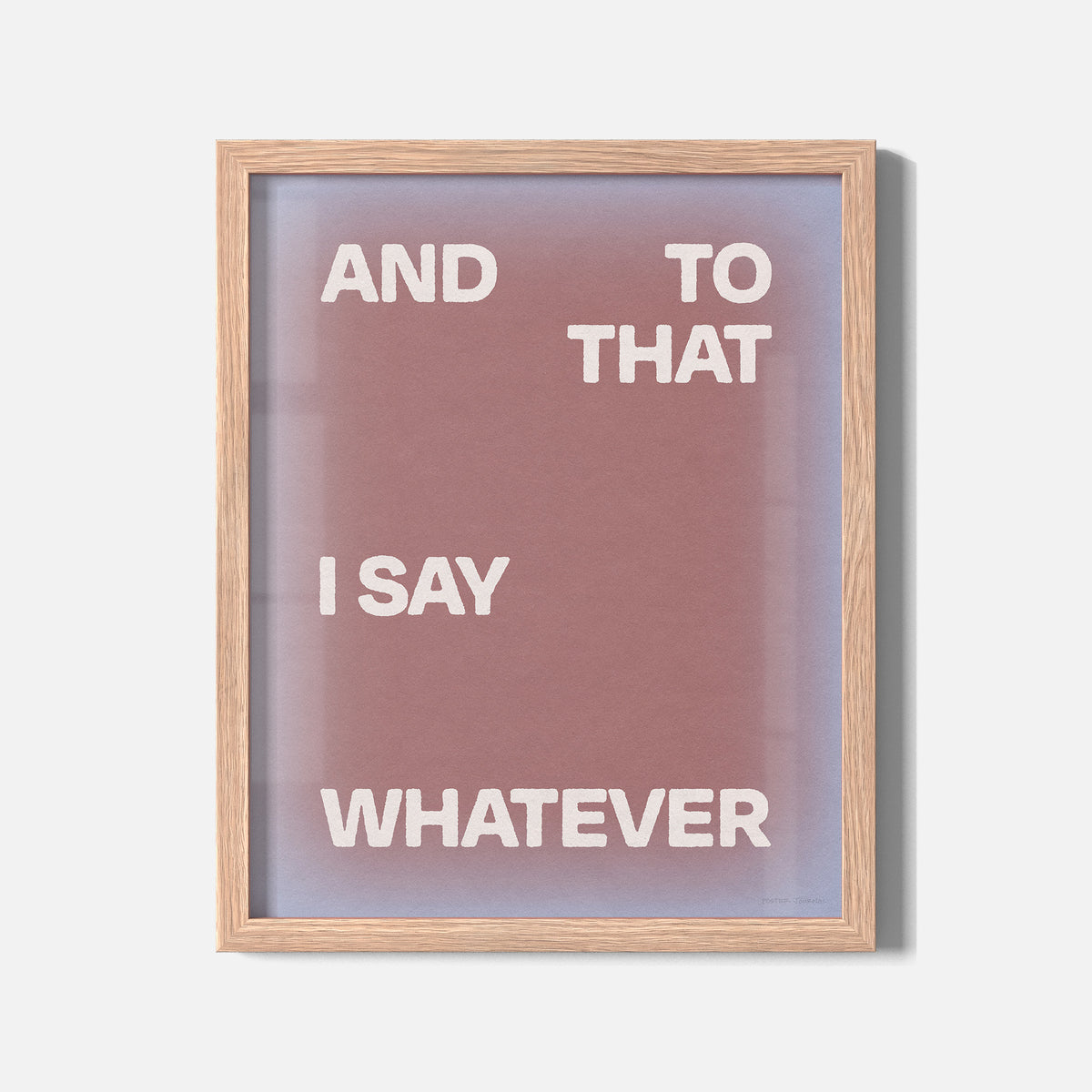 WHATEVER PRINT