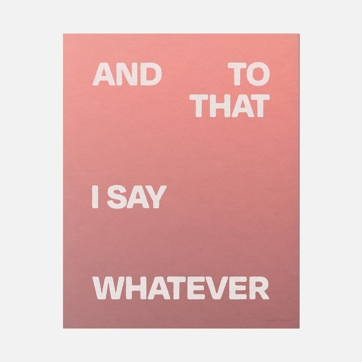 WHATEVER PRINT