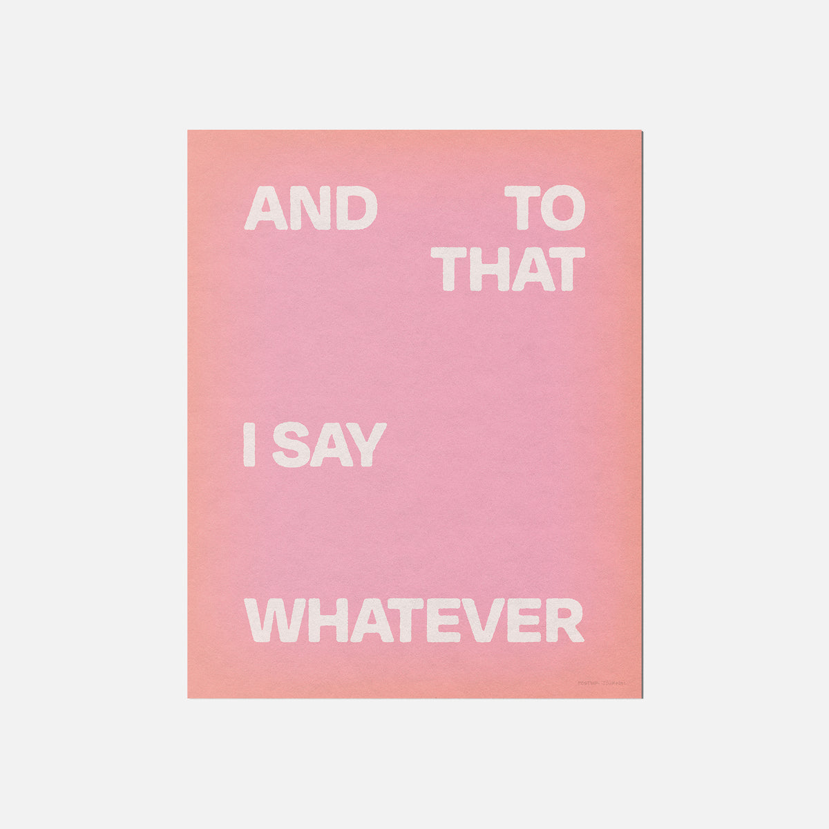 WHATEVER PRINT