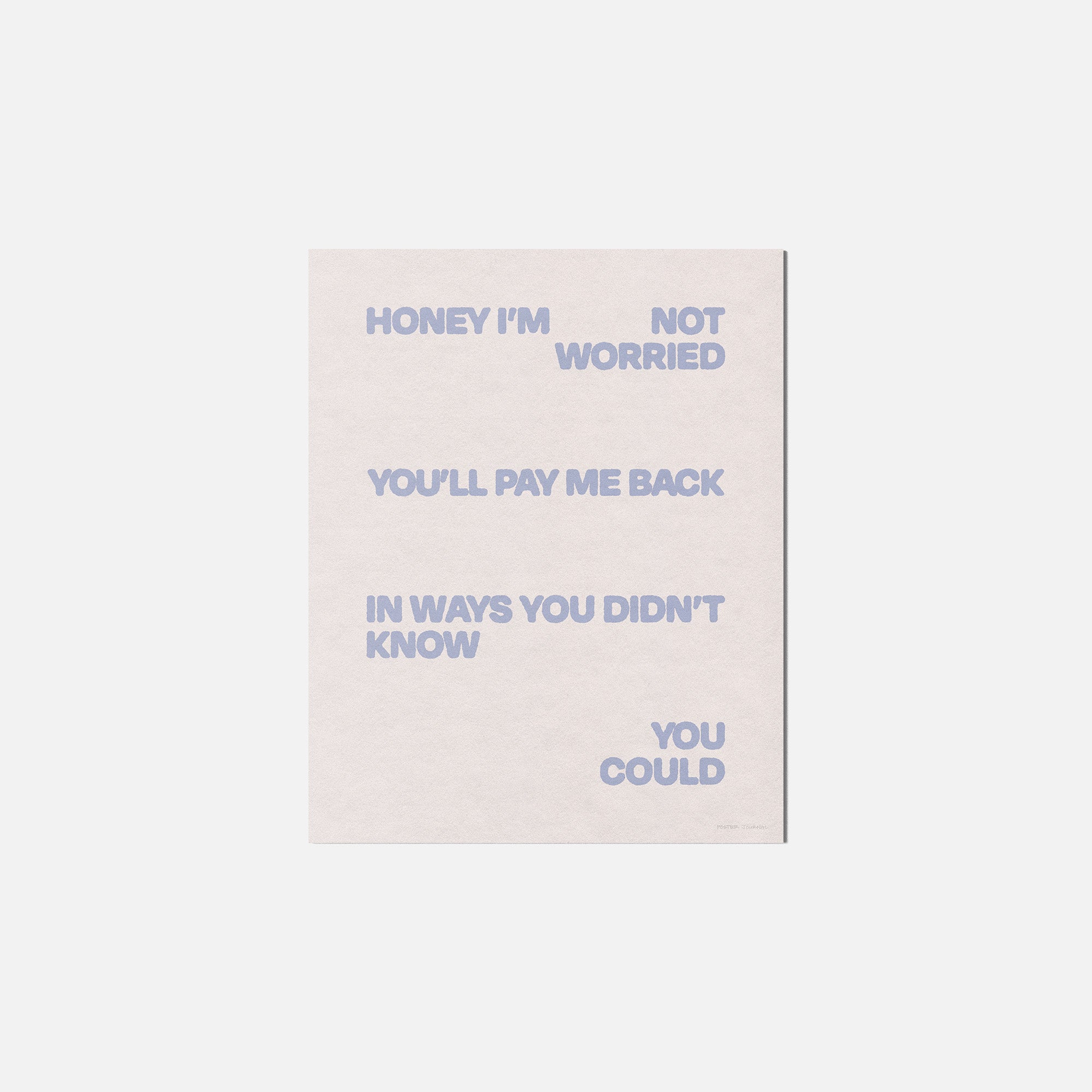 WORRIED PRINT