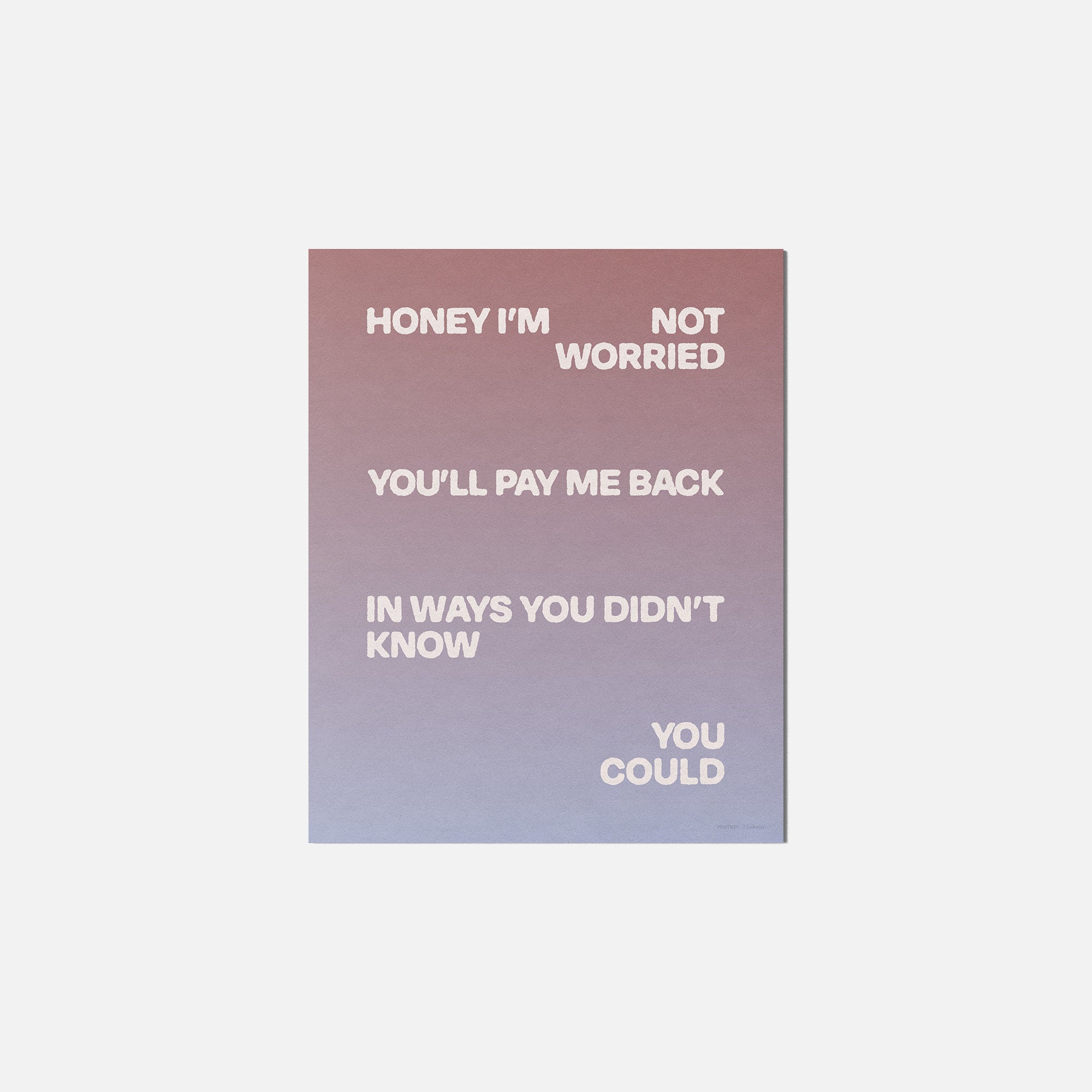 WORRIED PRINT
