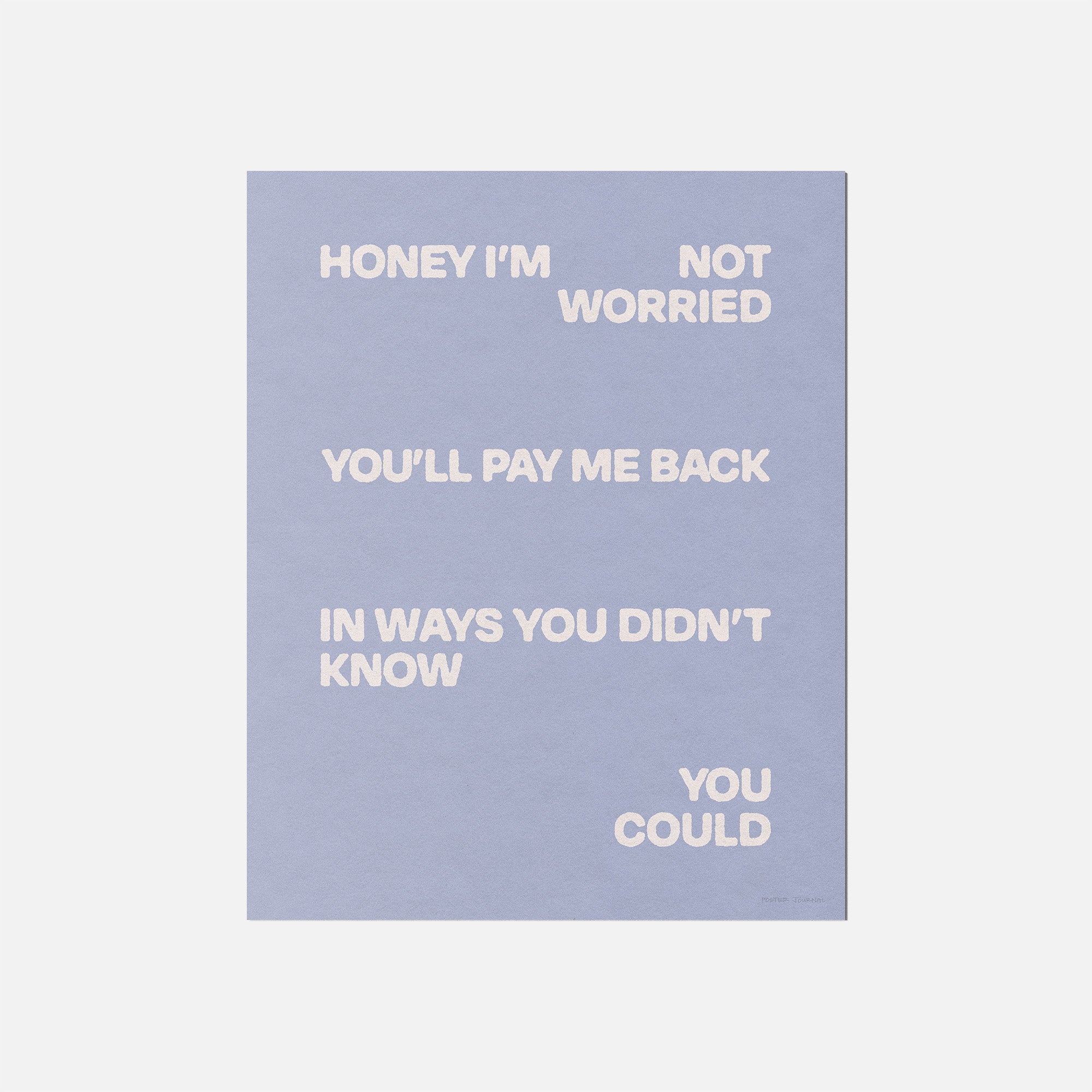 WORRIED PRINT