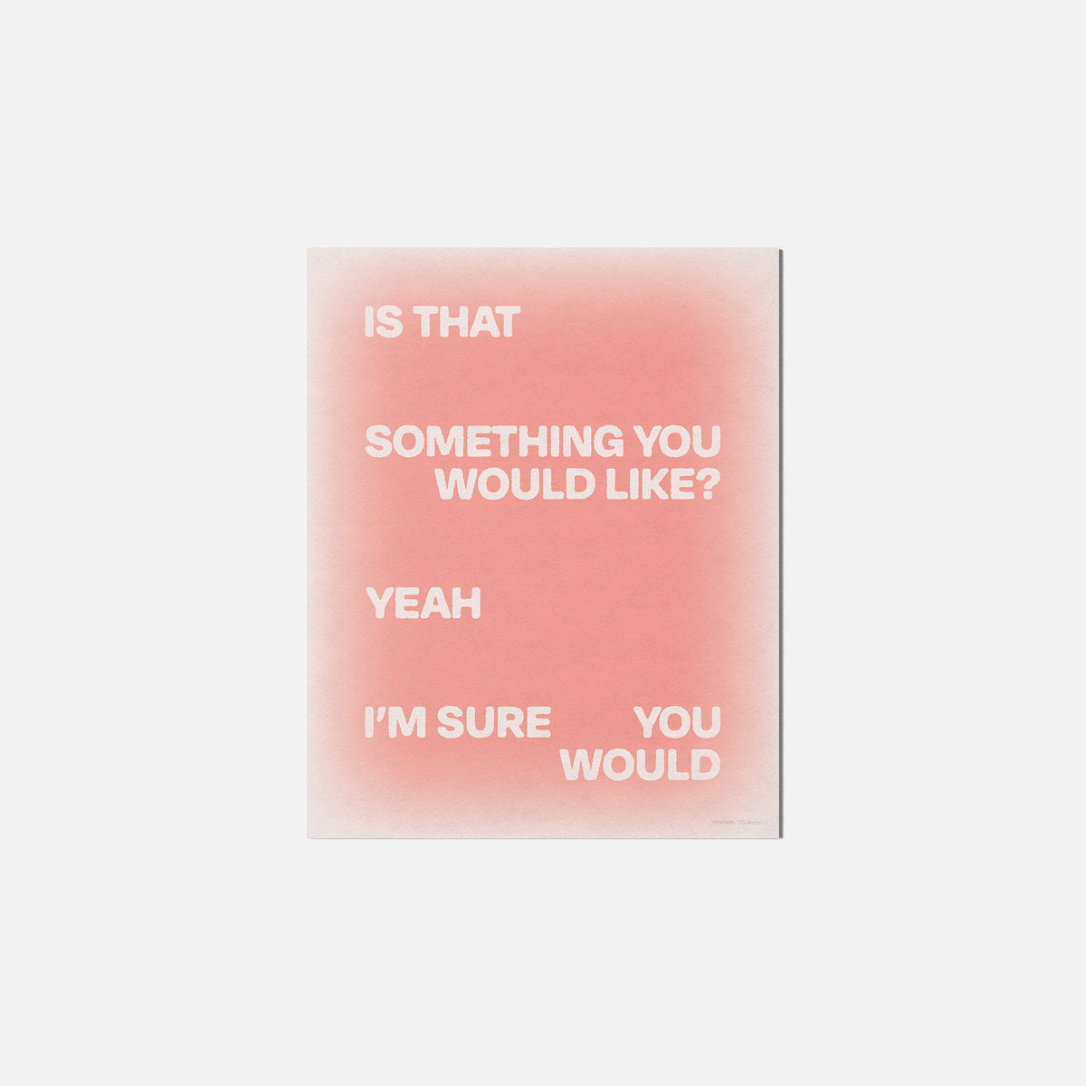WOULD PRINT