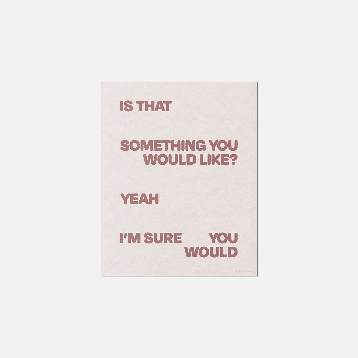 WOULD PRINT