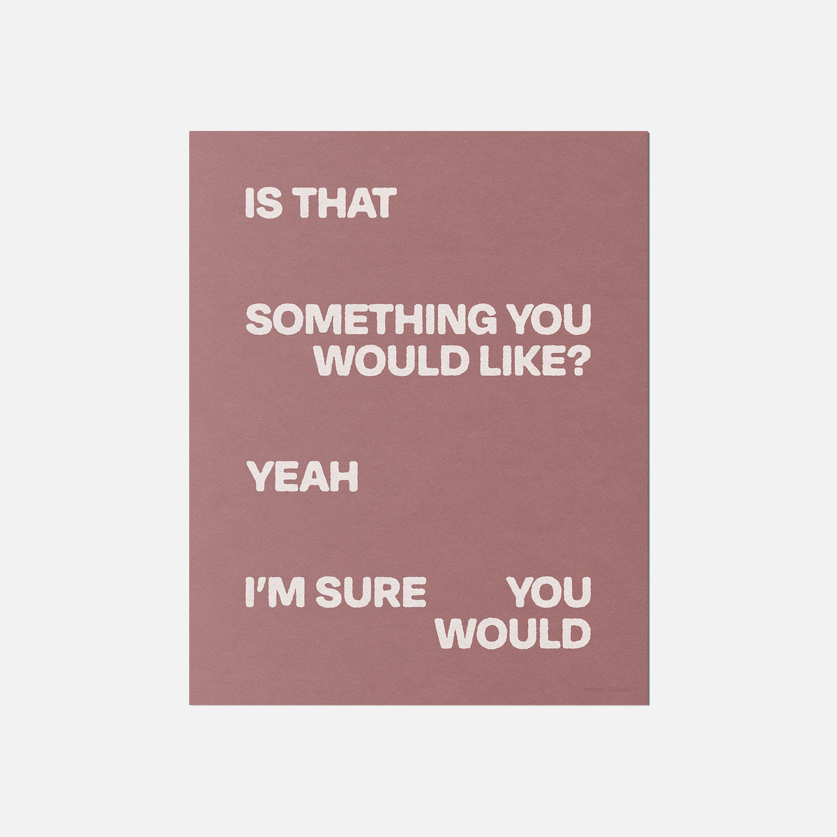 WOULD PRINT