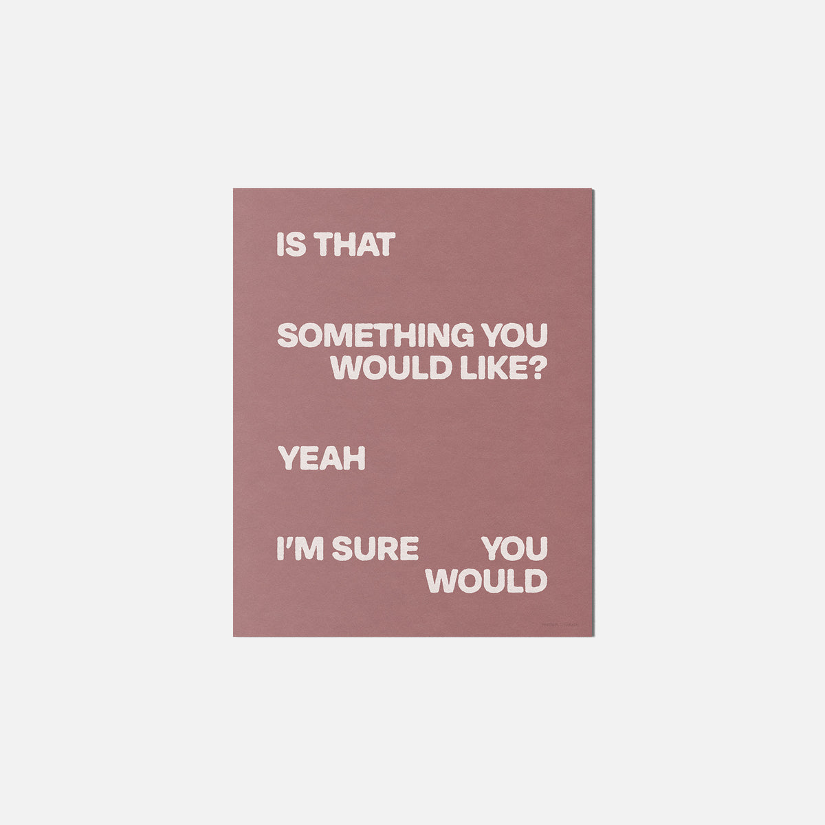 WOULD PRINT