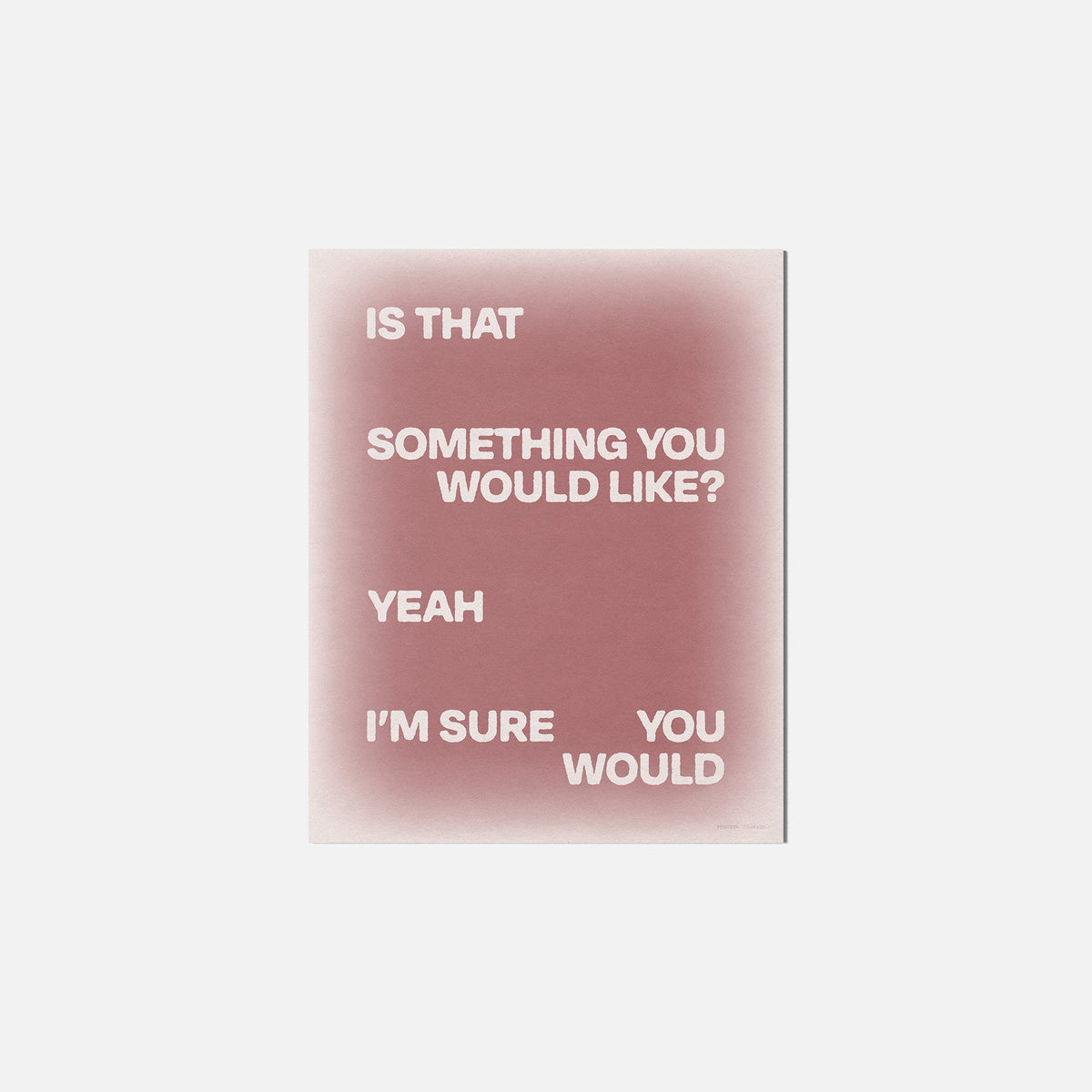 WOULD PRINT