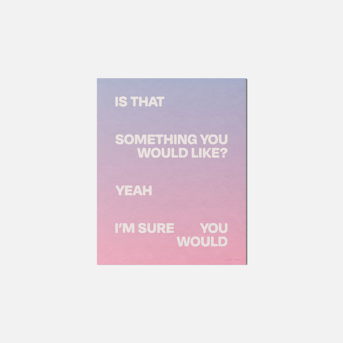 WOULD PRINT
