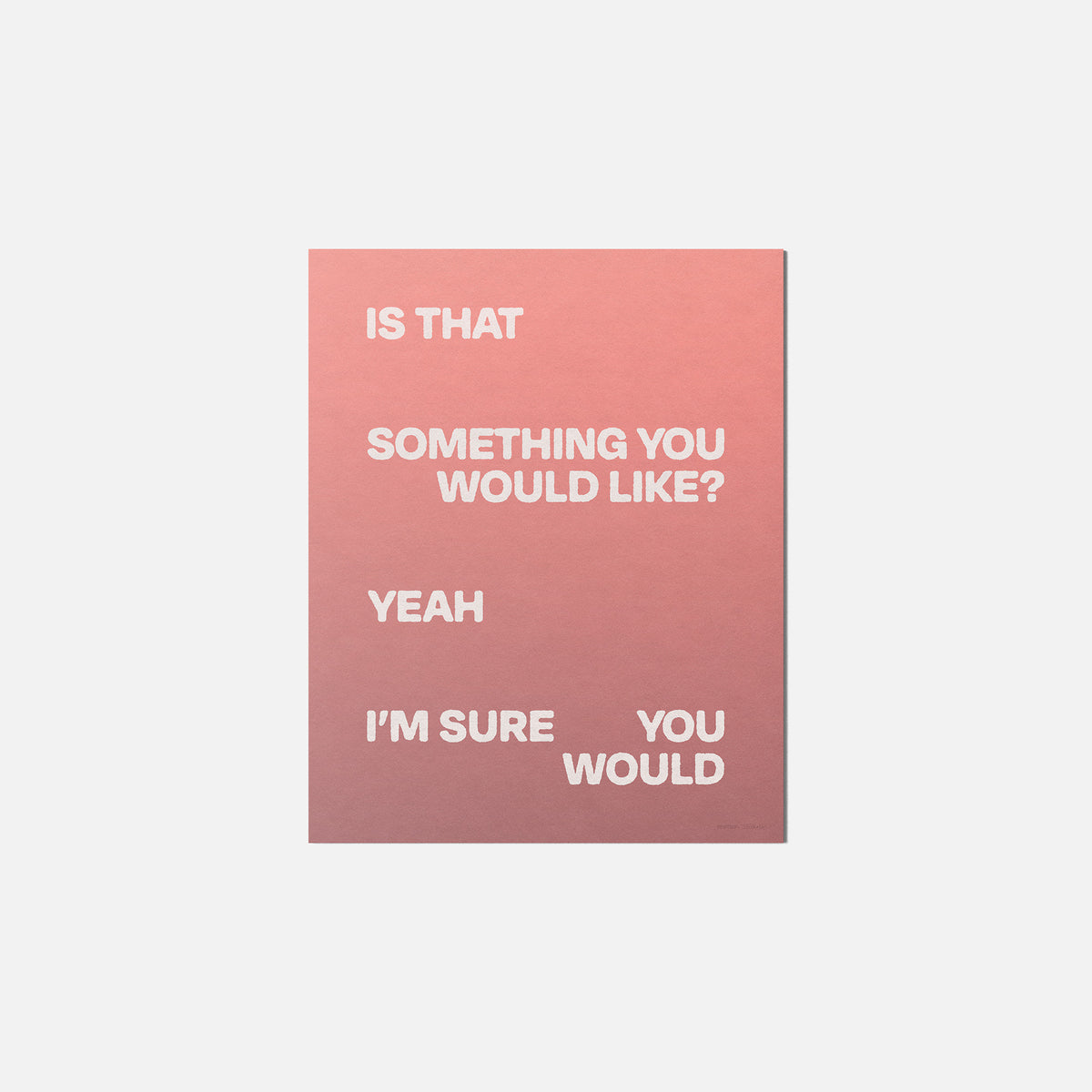 WOULD PRINT
